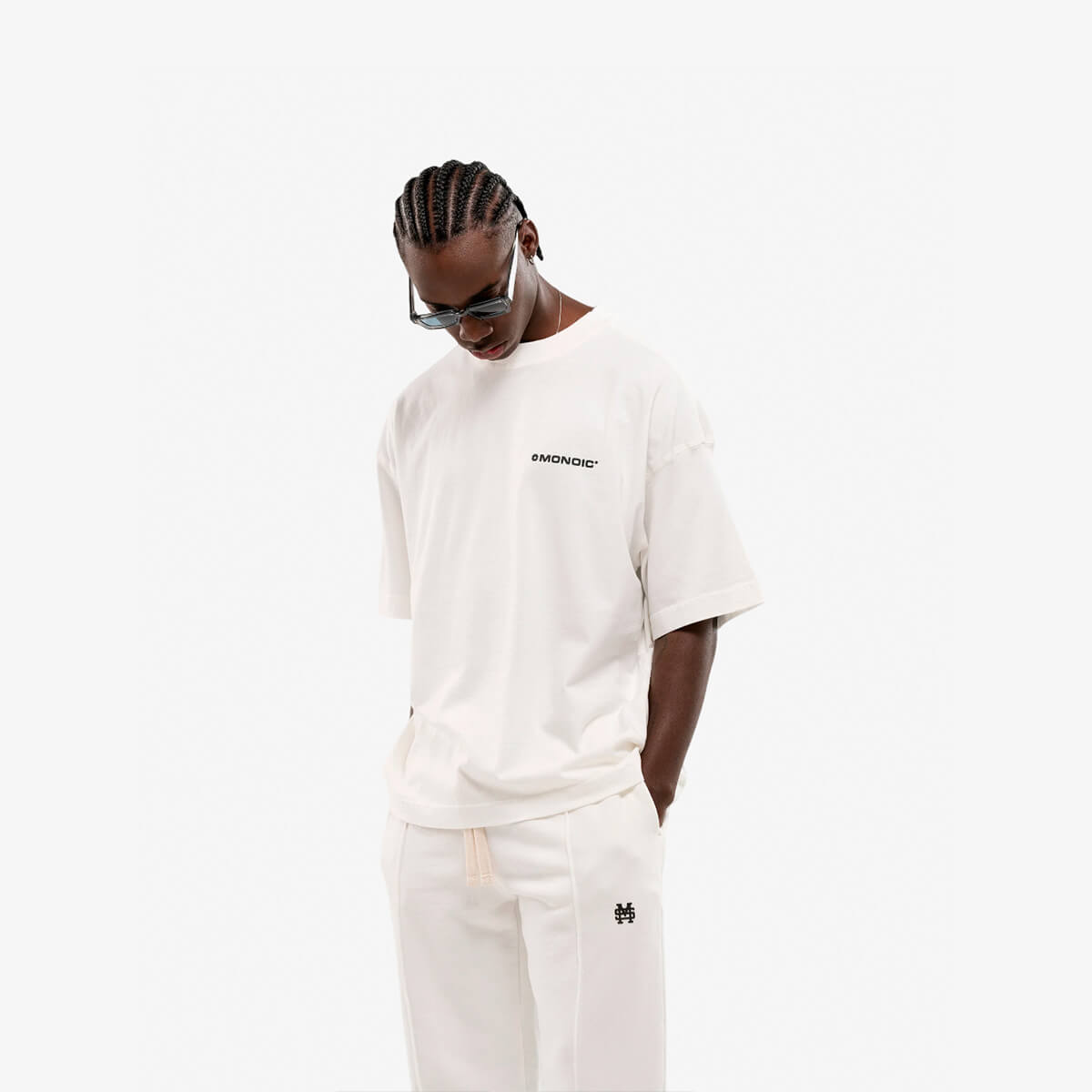 Monoic Camiseta Boxy Fit Básica V2 - Off White