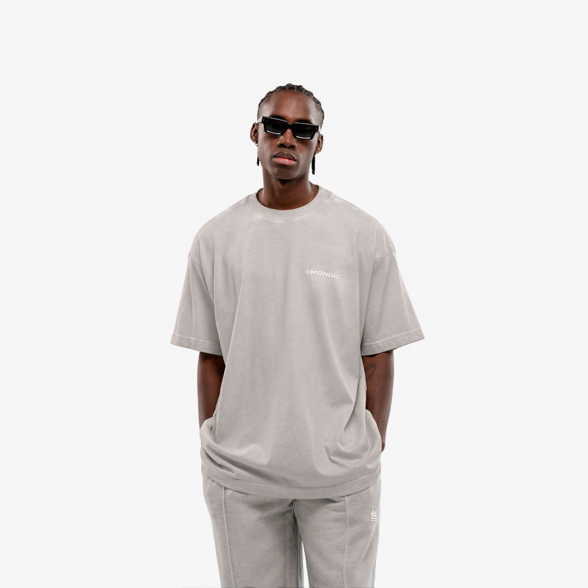 Monoic Camiseta Oversized Básica V2 - Gris Desgastado