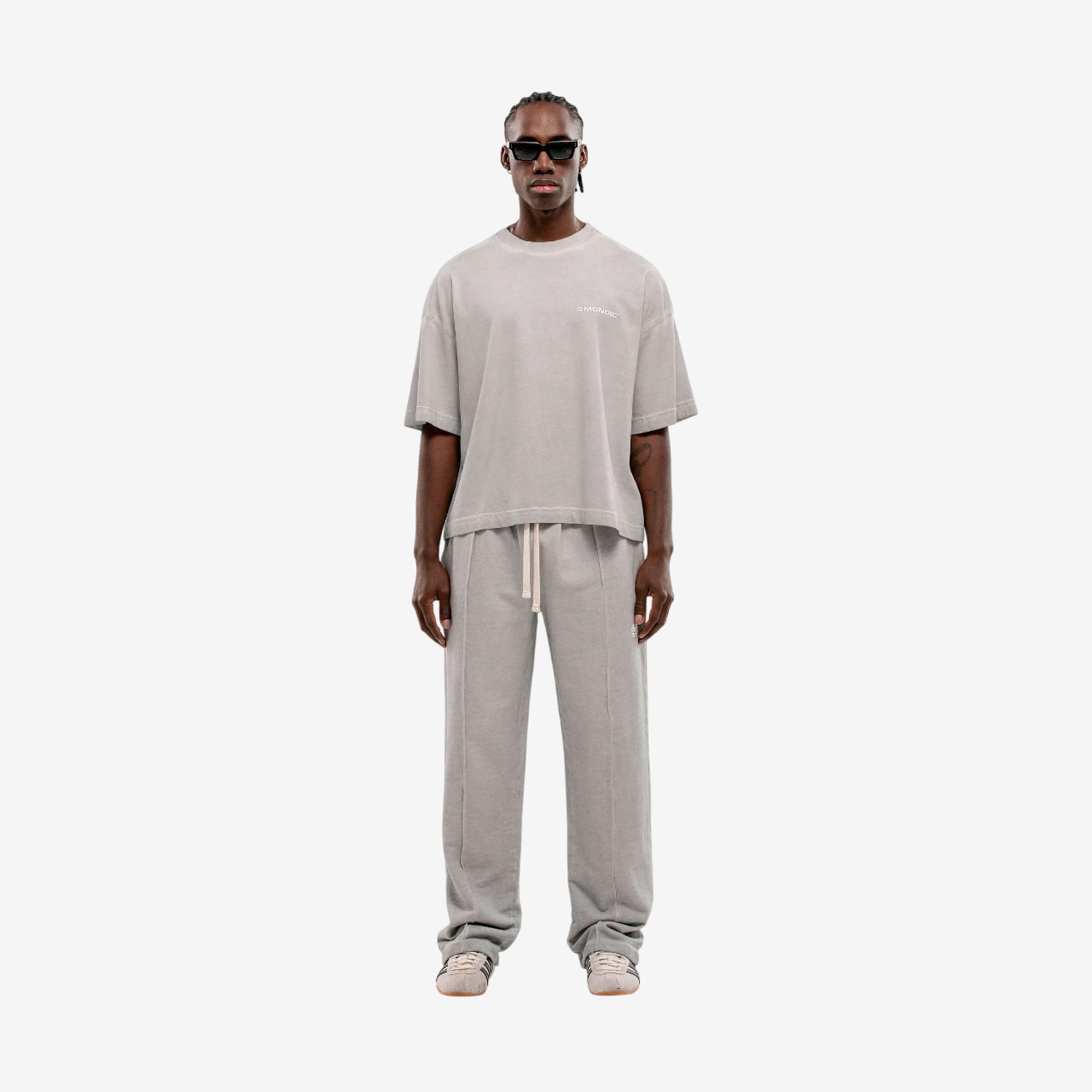 Monoic Camiseta Boxy Fit Básica V2 - Gris Desgastado