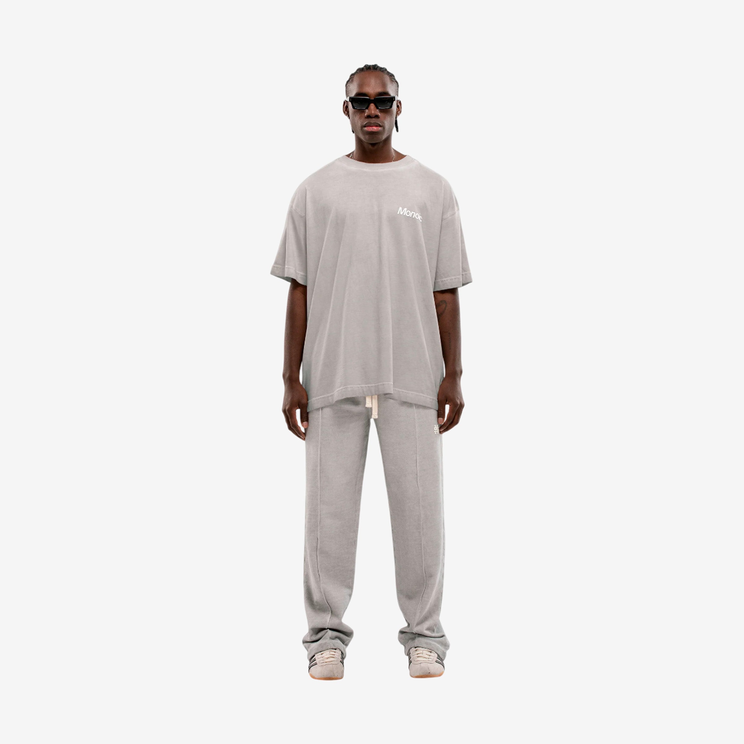 Monoic Camiseta Logo Oversized V2 - Gris Desgastado