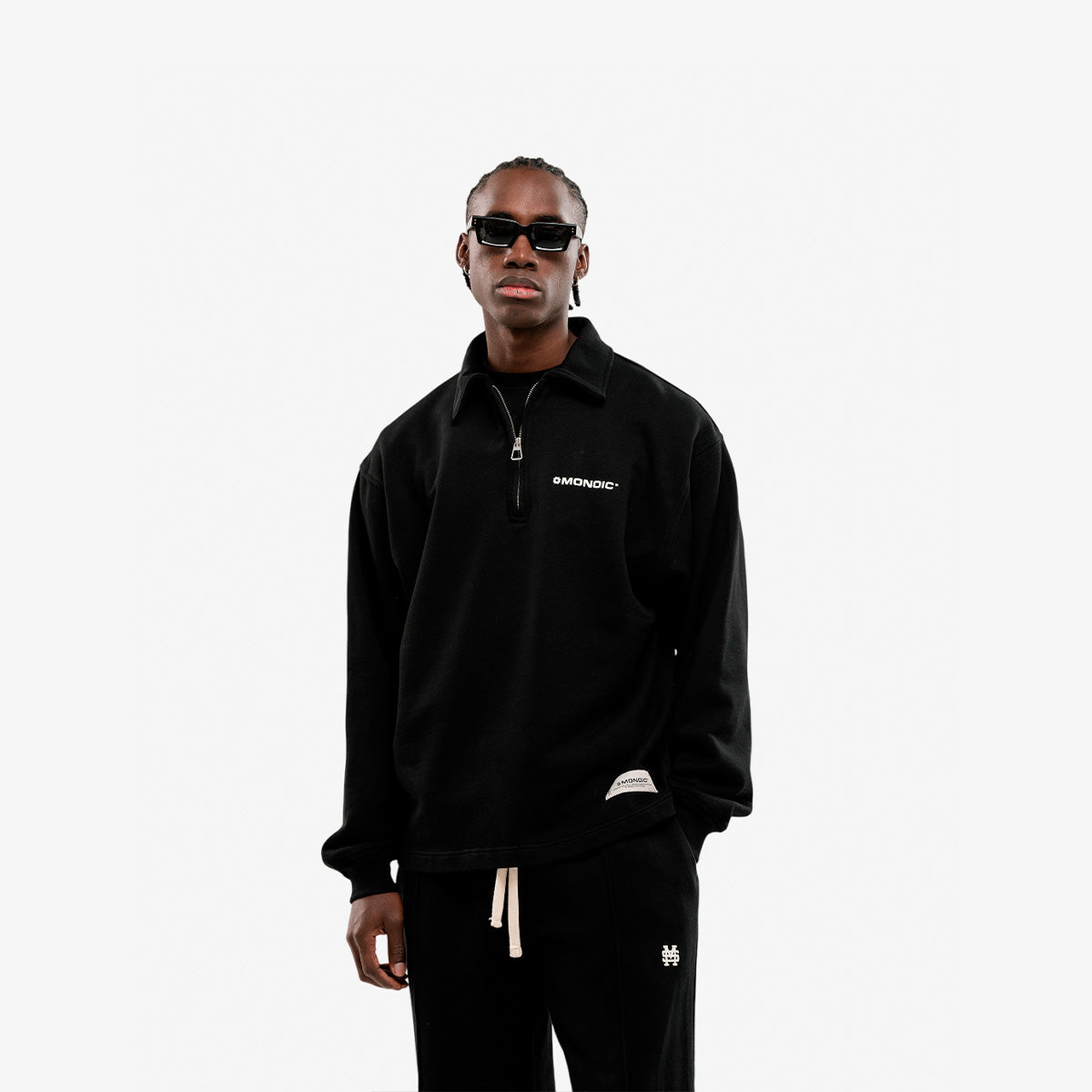 Monoic Quarter Zip V2 - Negro Oscuro