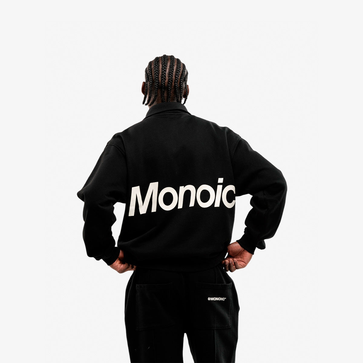 Monoic Quarter Zip V2 - Negro Oscuro