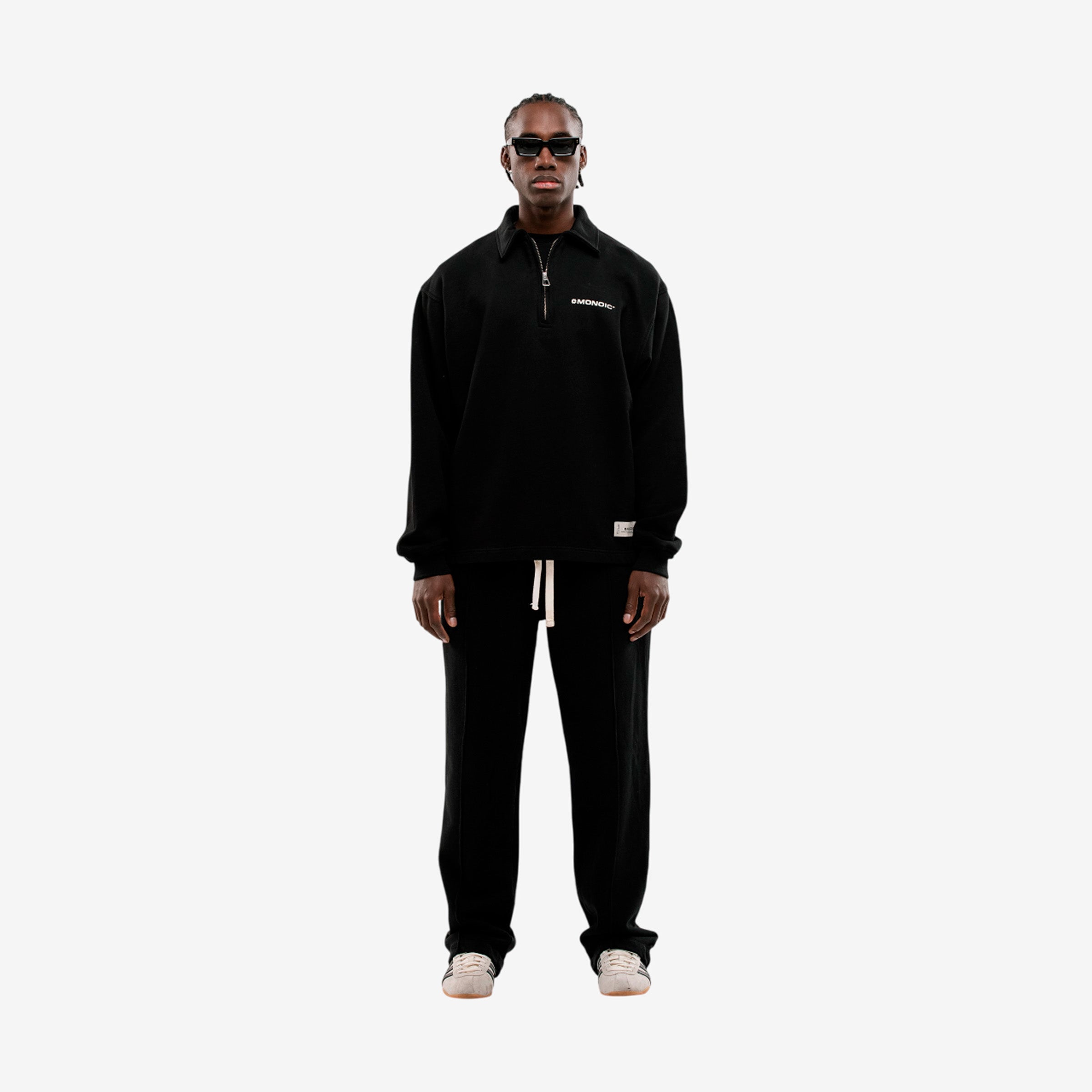 Monoic Quarter Zip V2 - Negro Oscuro