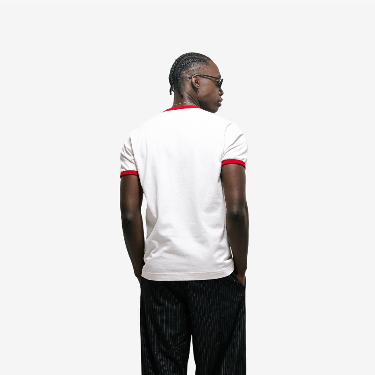 Monoic Camiseta Tutto Benne Ringer Fit 'Blanco Hueso'