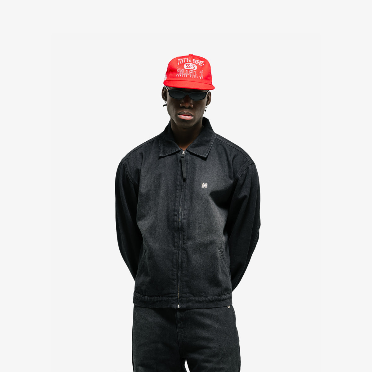 Monoic Drill Jacket 'Negro Desgastado'