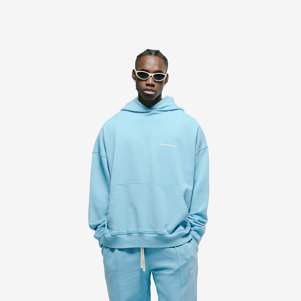 Monoic Hoodie Oversized Básico V4 - Azul Claro