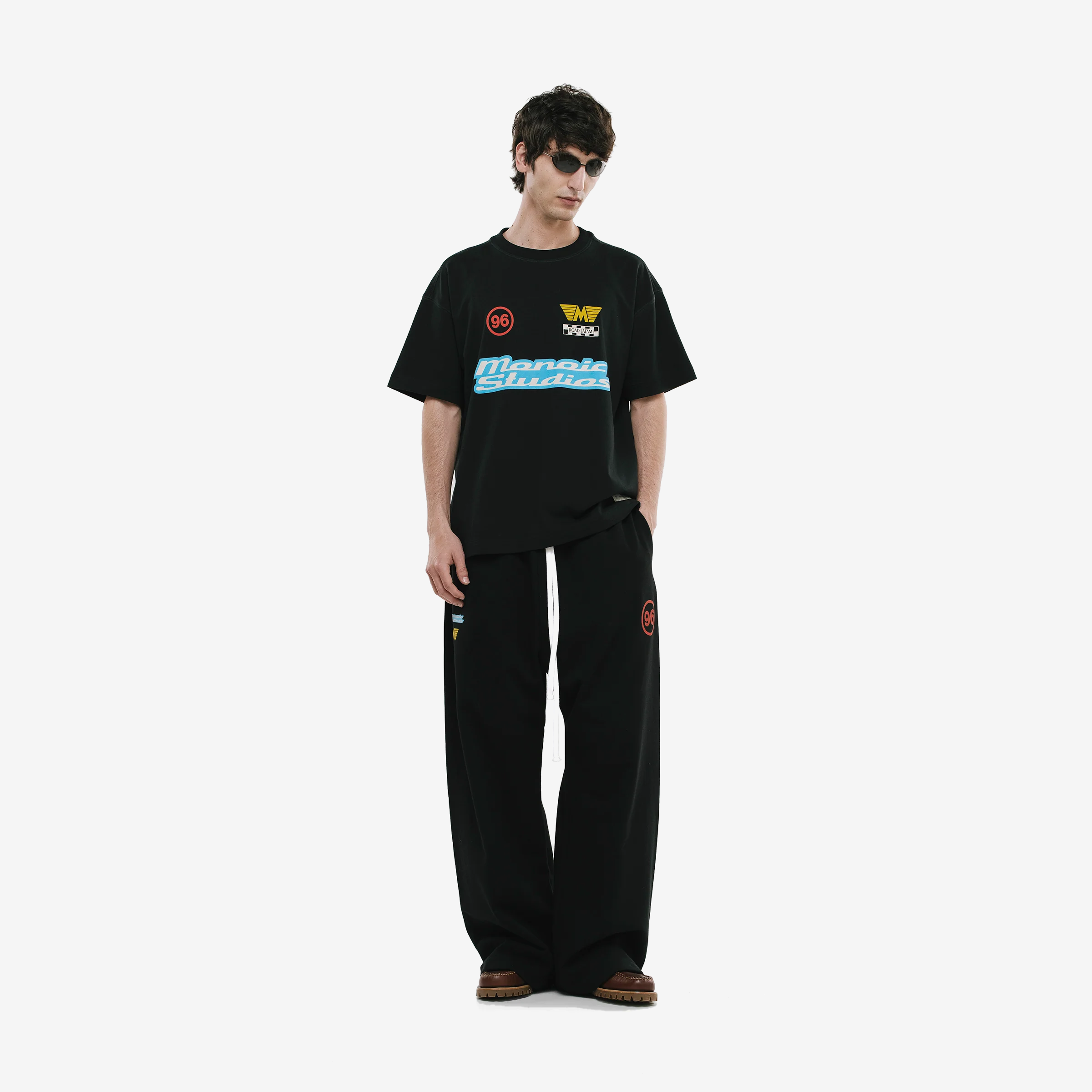 Monoic Camiseta Oversized Racing 'Negro Oscuro'