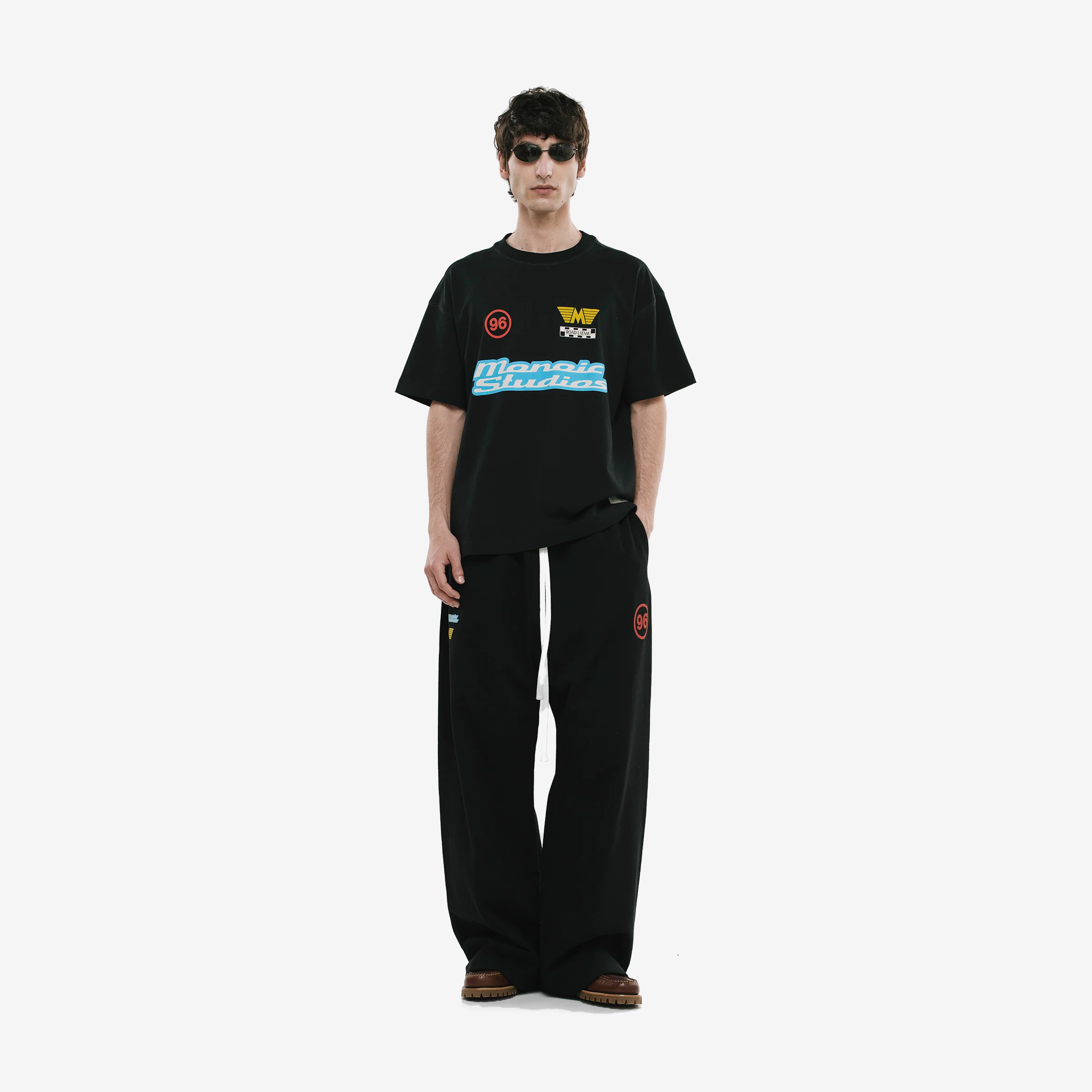 Monoic Camiseta Oversized Racing 'Negro Oscuro'