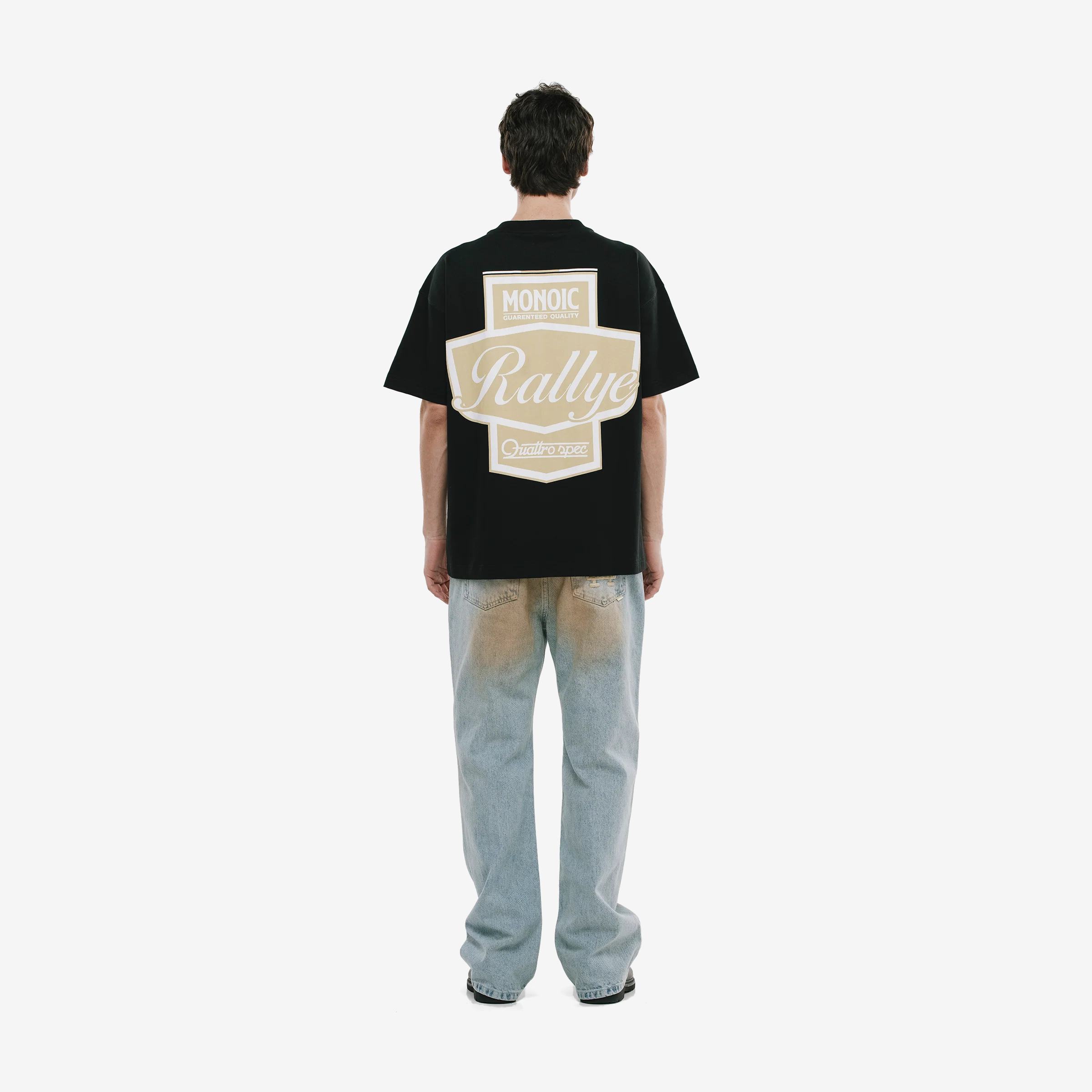 Monoic Camiseta Oversized Rallye 'Negro Oscuro'