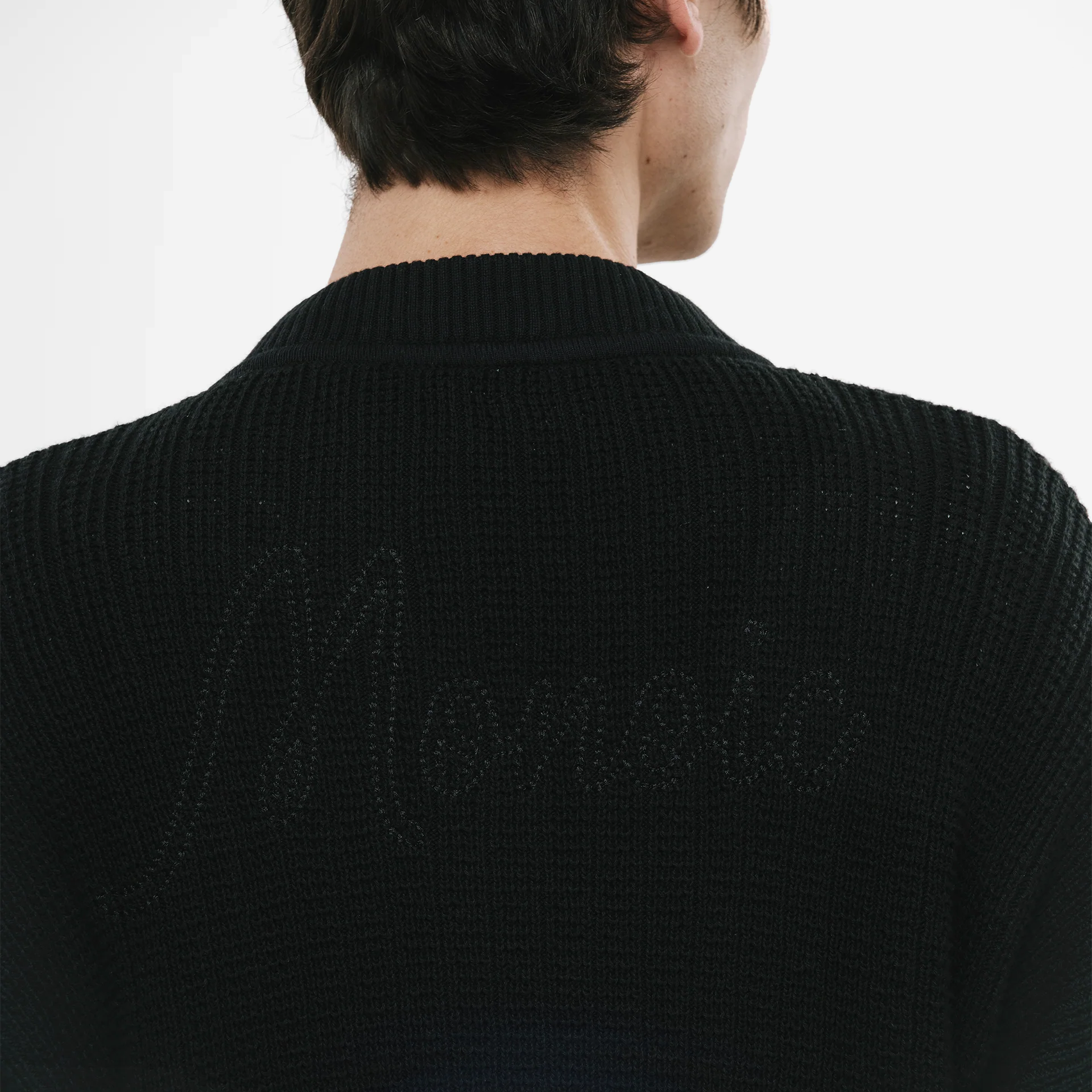 Monoic Zip Up Knit Bomber Jacket 'Negro'