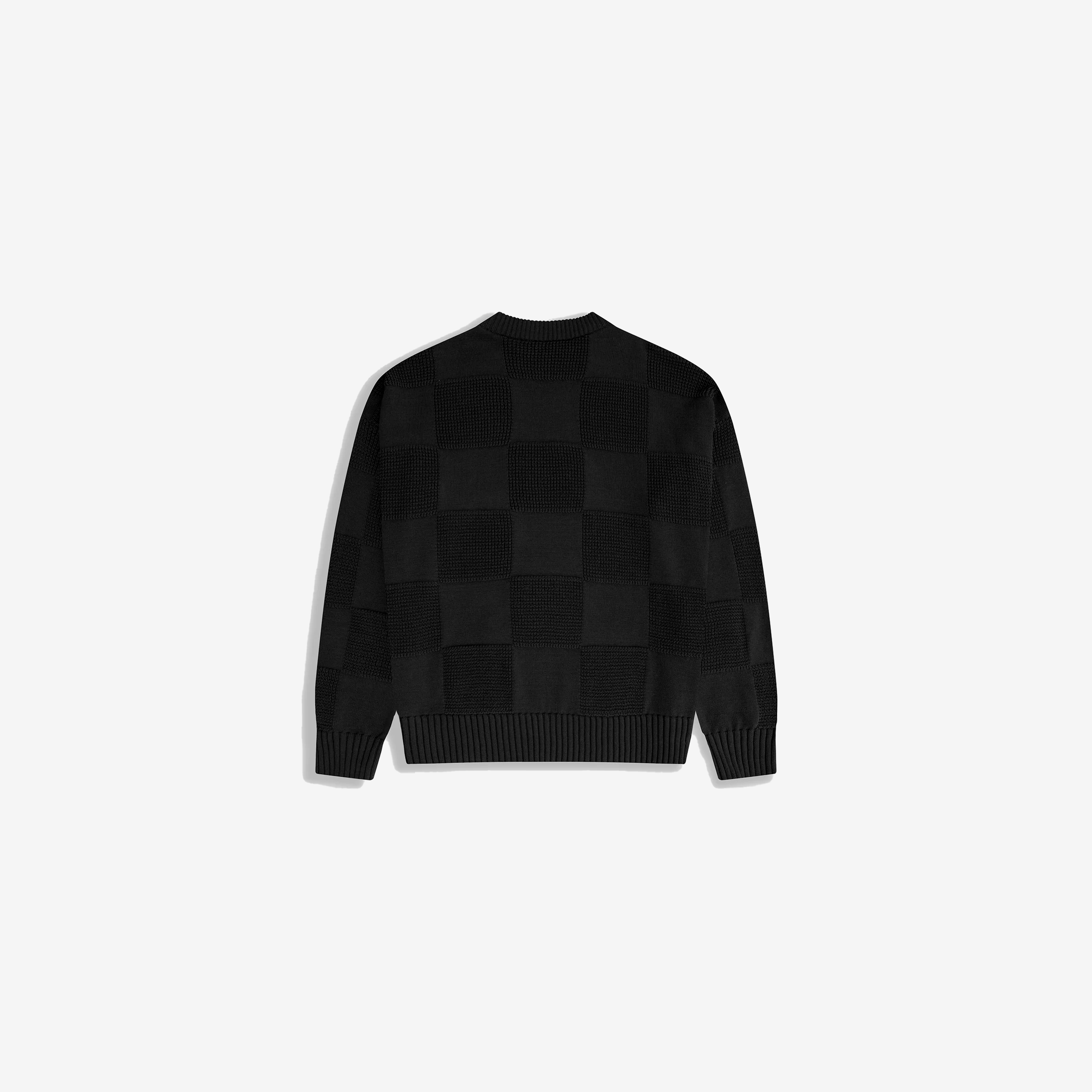 Monoic Checkered Knitwear Sweater 'Negro'