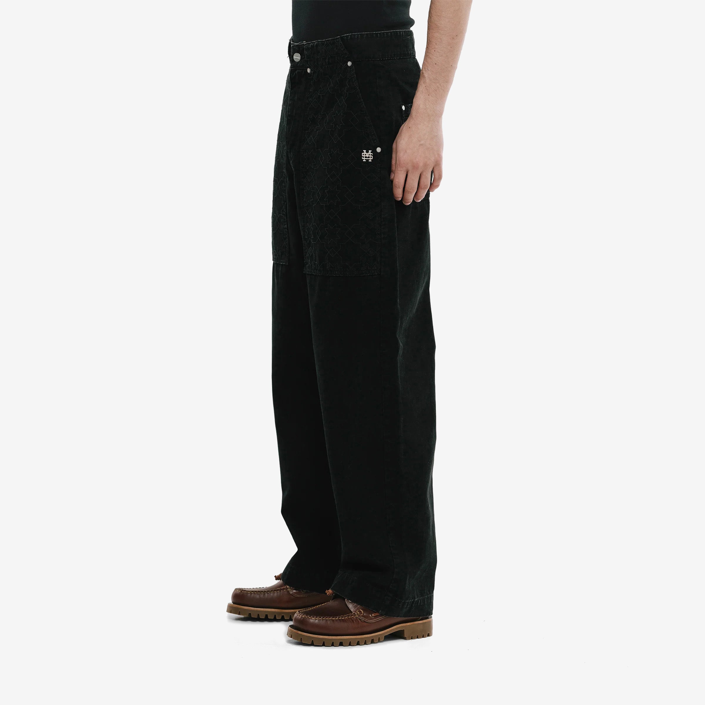 Monoic Wide Fit Chore Pants 'Negro'
