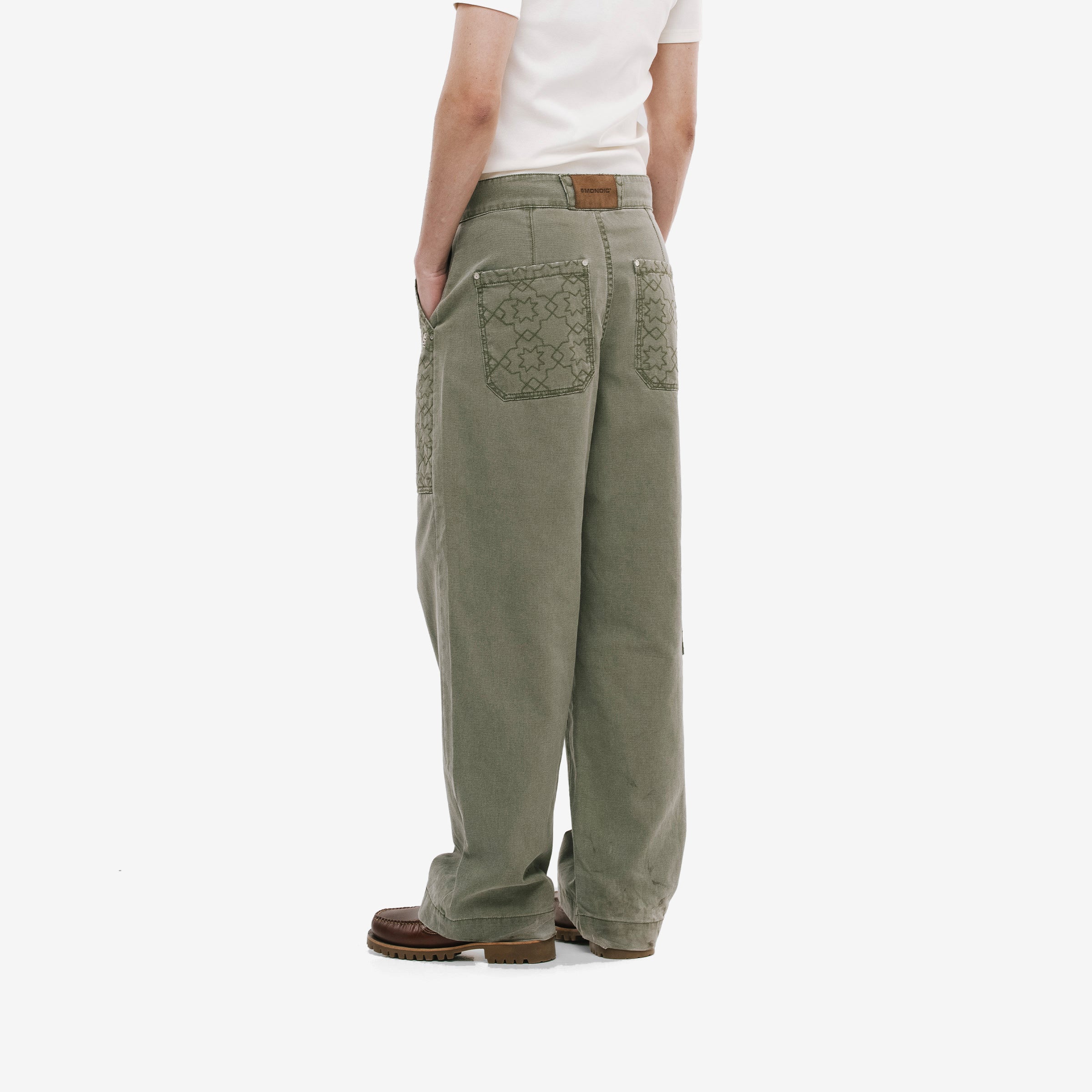 Monoic Wide Fit Chore Pants 'Verde Oliva'