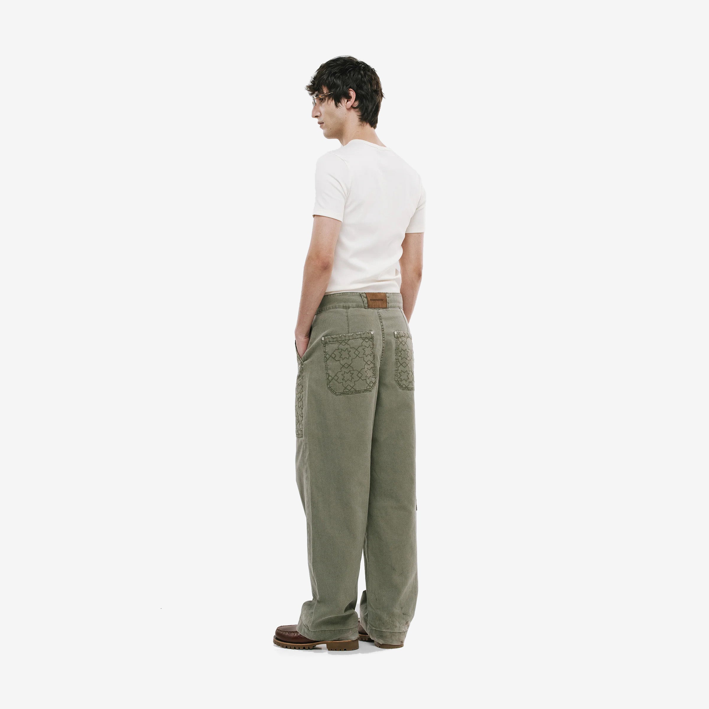Monoic Wide Fit Chore Pants 'Verde Oliva'