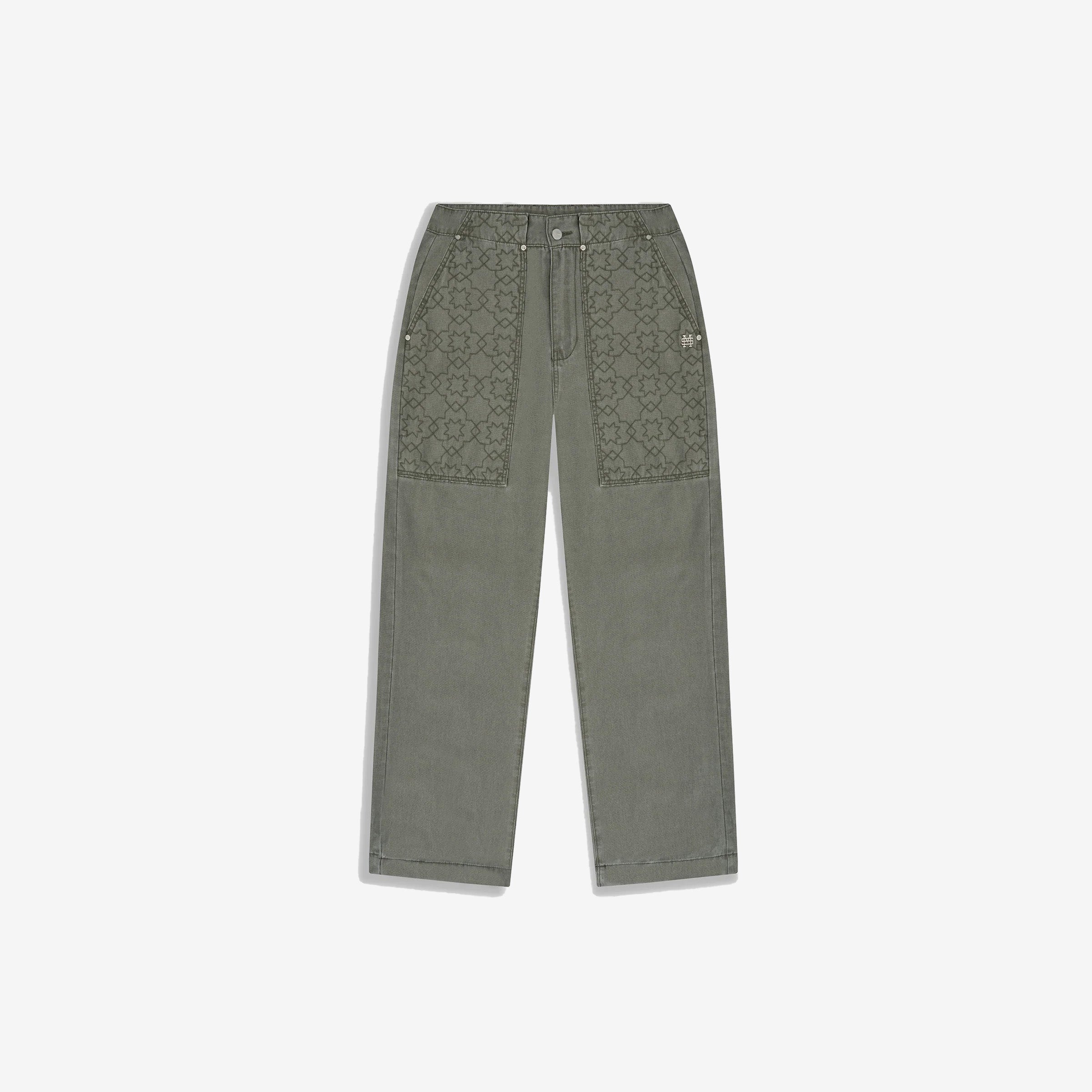 Monoic Wide Fit Chore Pants 'Verde Oliva'