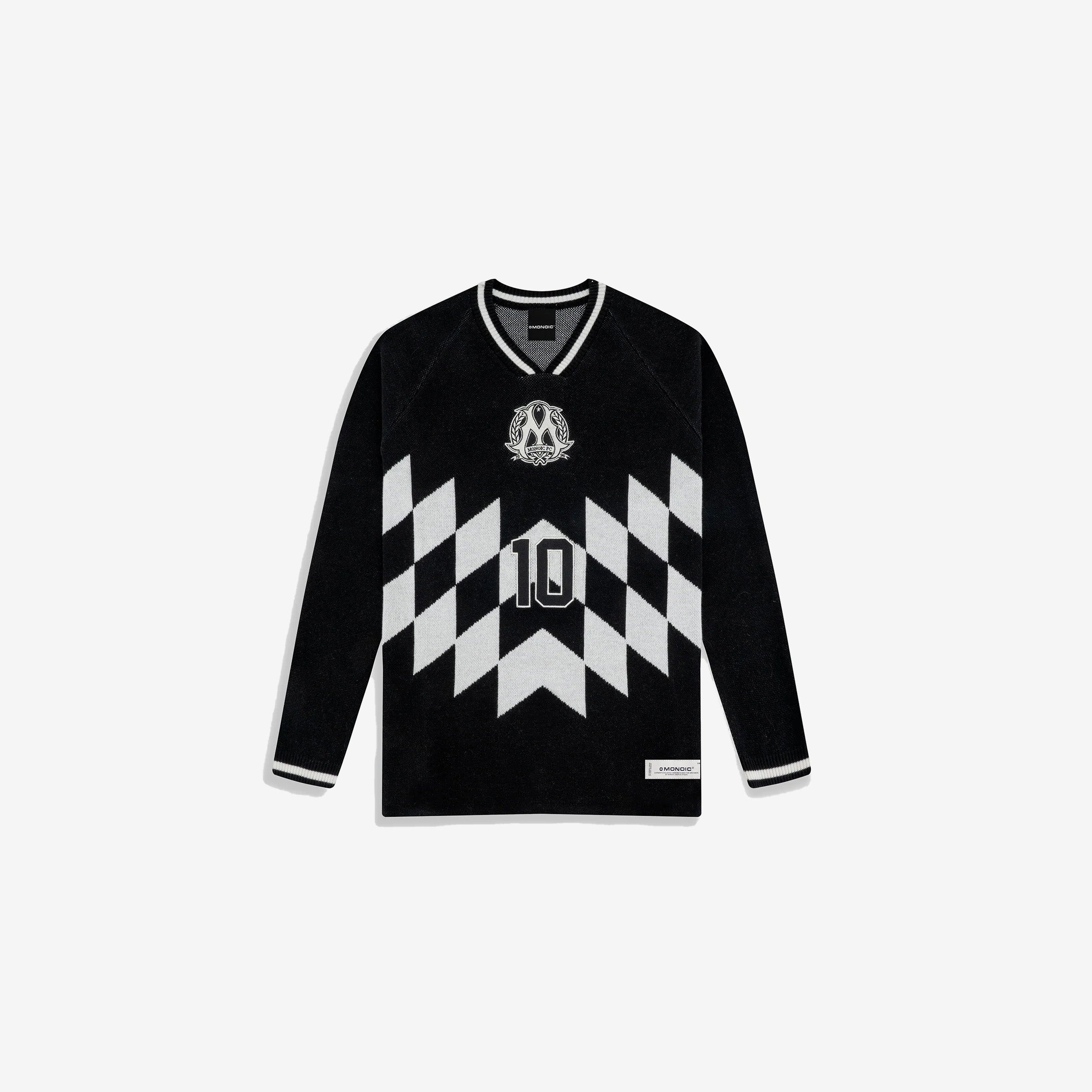 Monoic Fútbol Jersey Knit Manga Larga 'Negro'