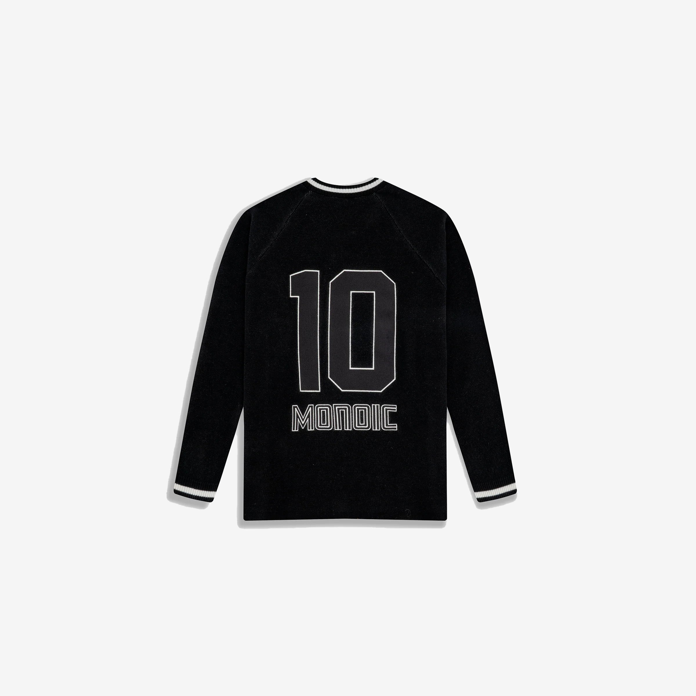 Monoic Fútbol Jersey Knit Manga Larga 'Negro'