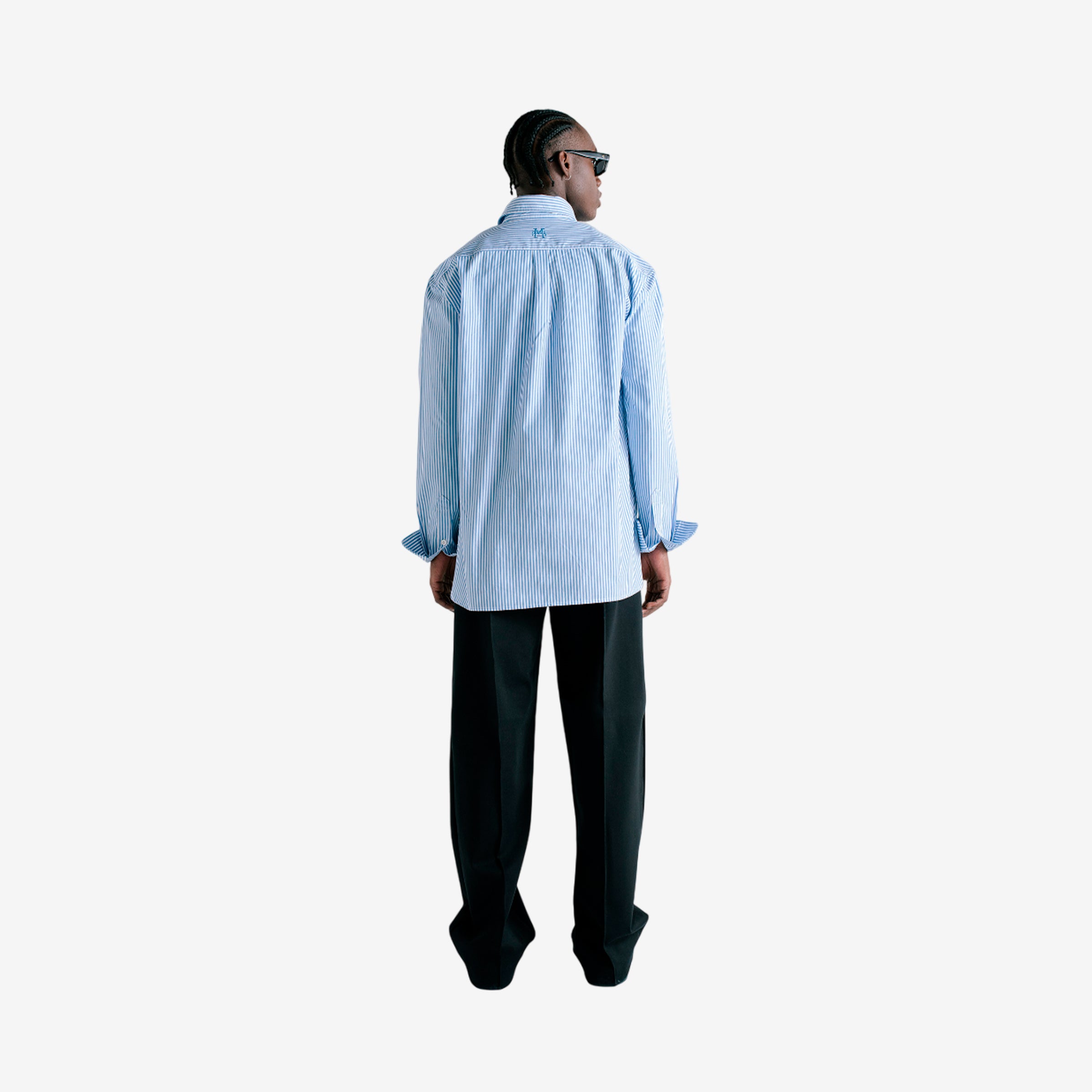 Monoic Pinstripe Shirt - Light Blue