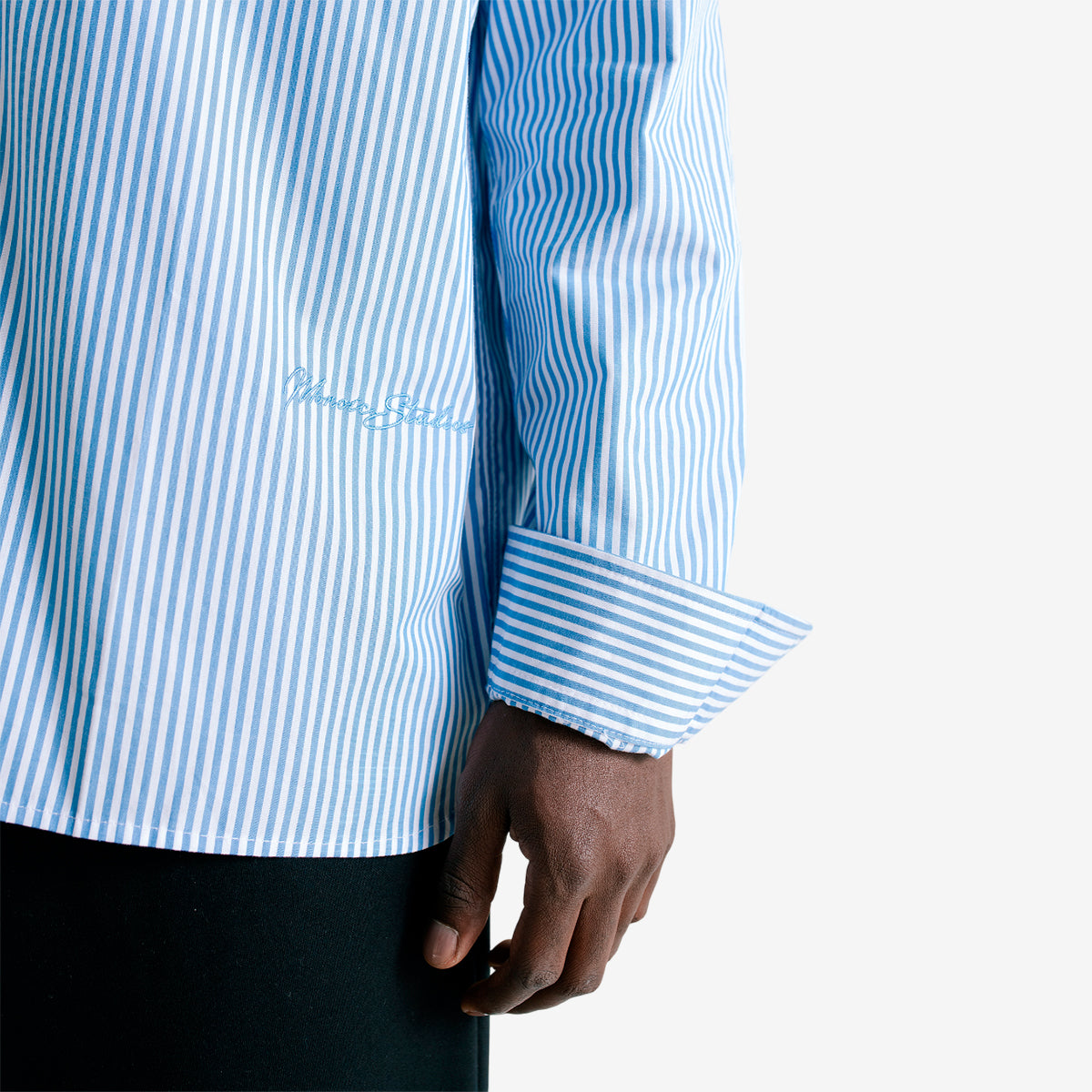 Monoic Pinstripe Shirt - Light Blue