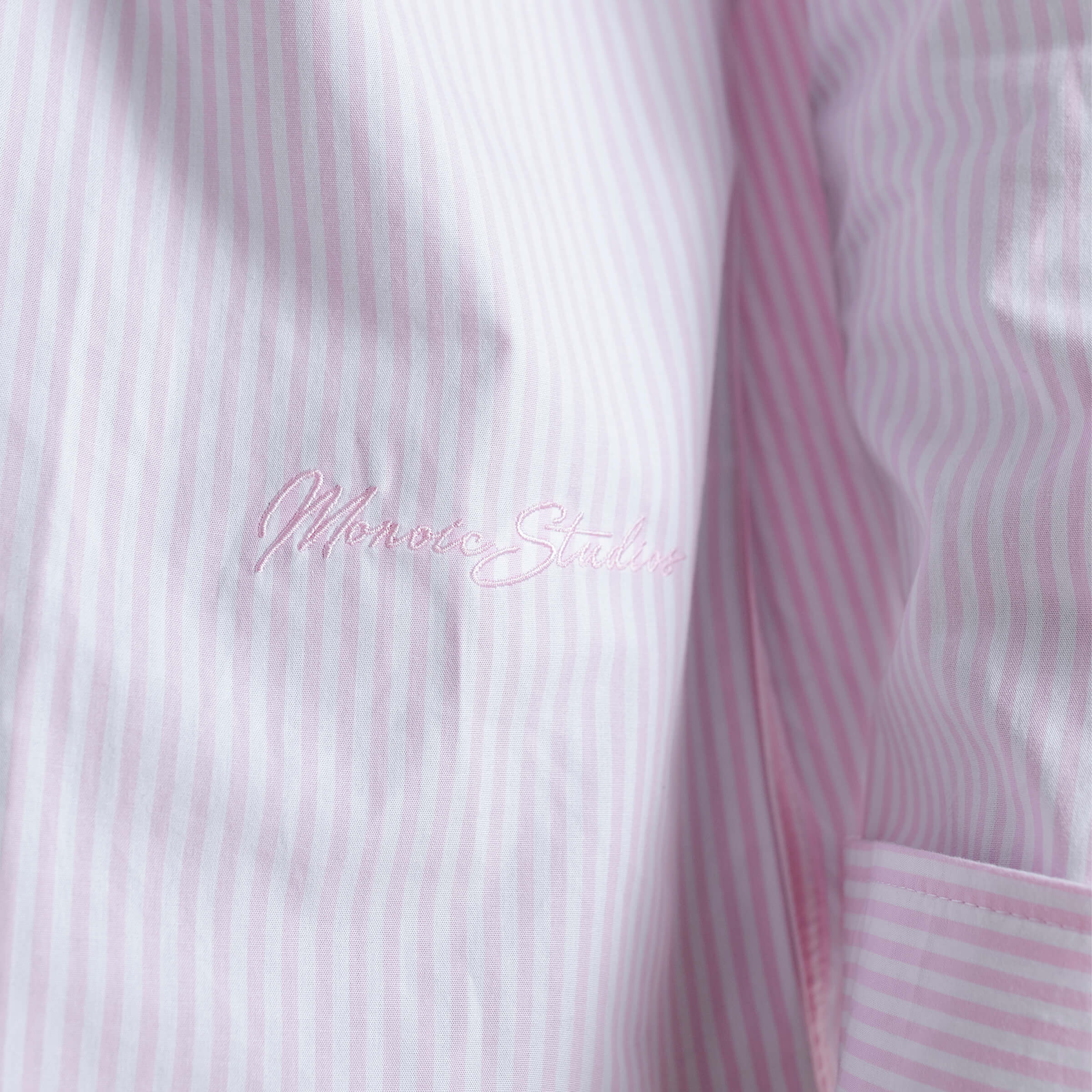 Monoic Pinstripe Shirt  'Baby Pink'