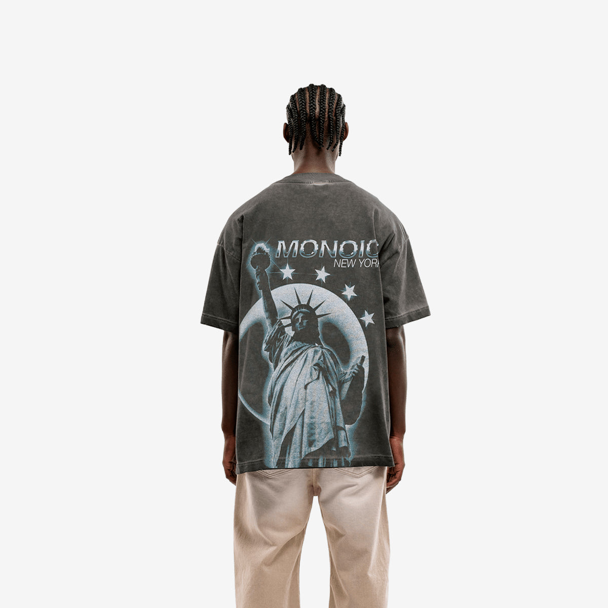 Monoic Camiseta Liberty Gris - Desgastado