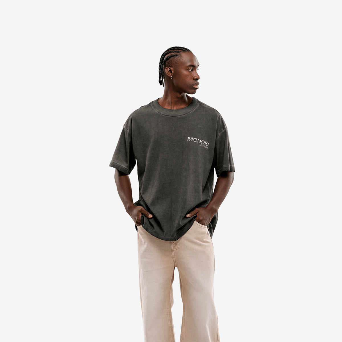 Monoic Camiseta Liberty Gris - Desgastado