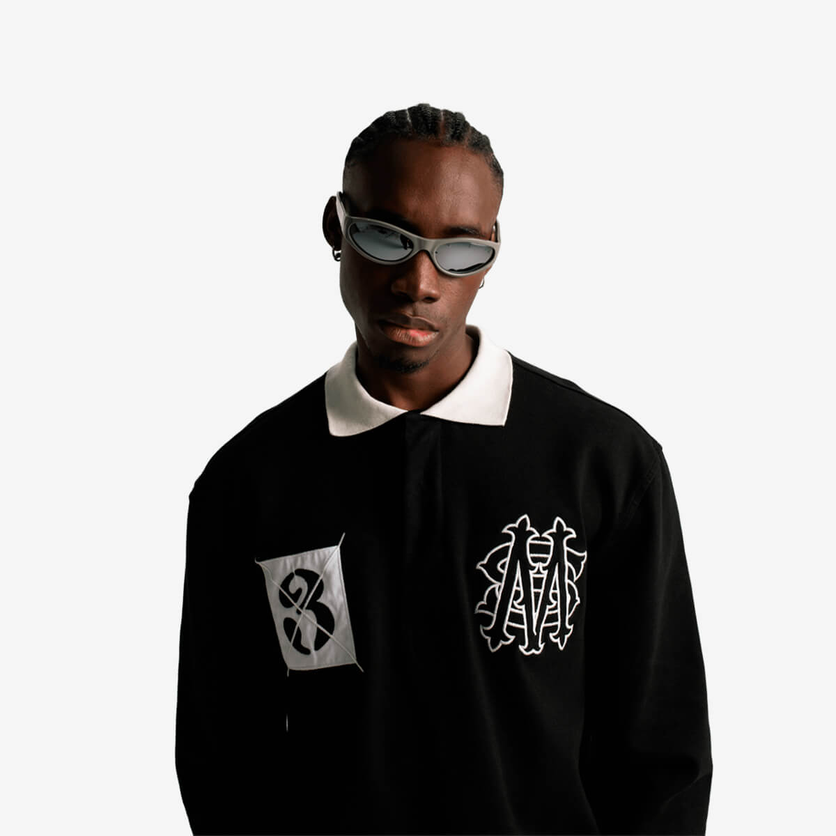 Monoic Camisa Polo Rugby - Negro Oscuro