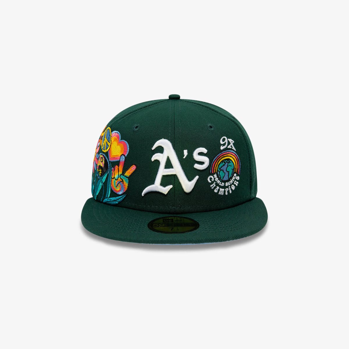 Casquette ajustée Oakland Athletics New Era Scored 59FIFTY - Vert