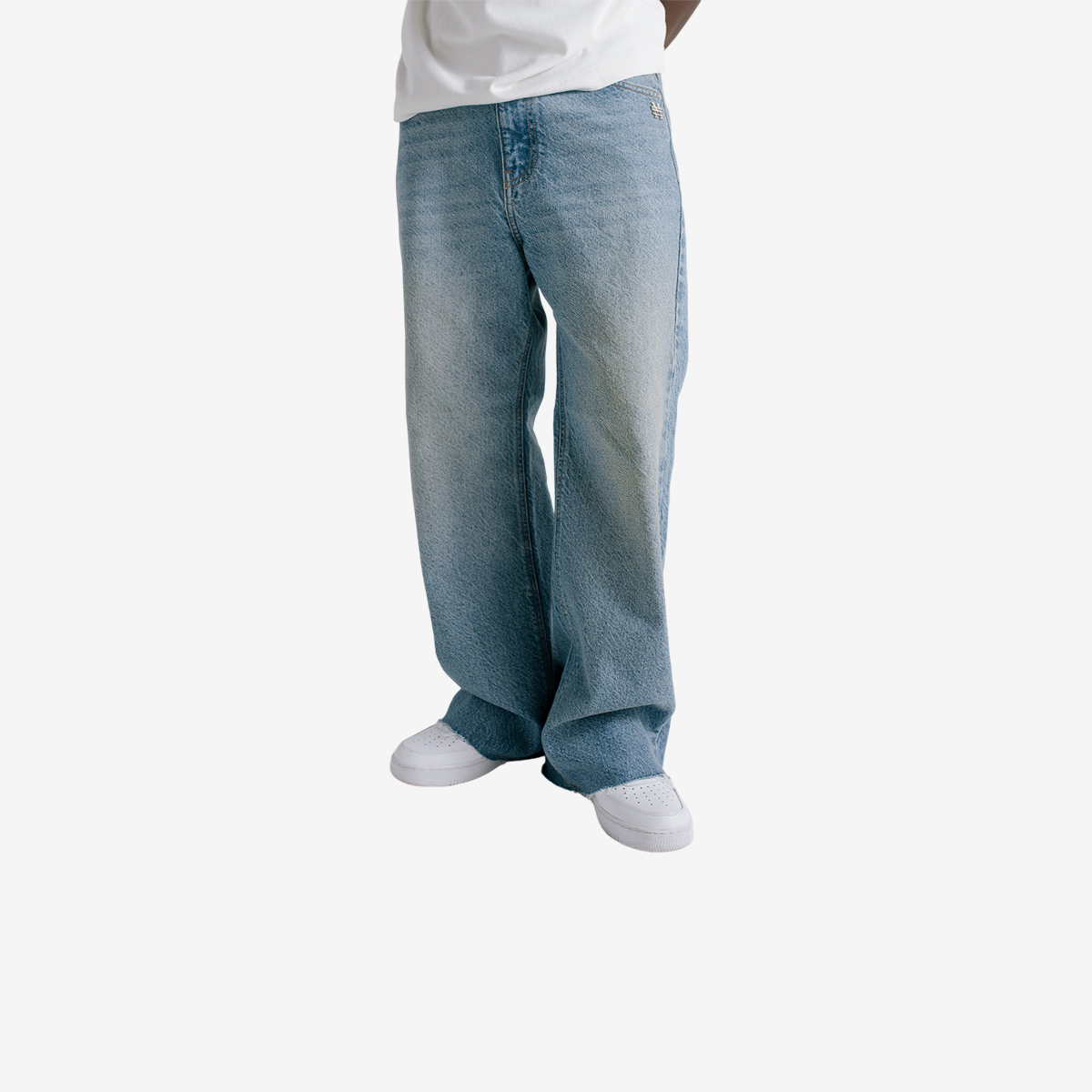 Monoic Wide Fit Jean Classic 'Washed Blue'