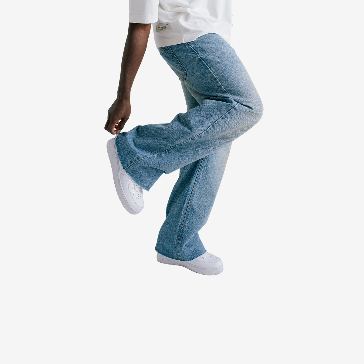 Monoic Wide Fit Jean Classic 'Washed Blue'