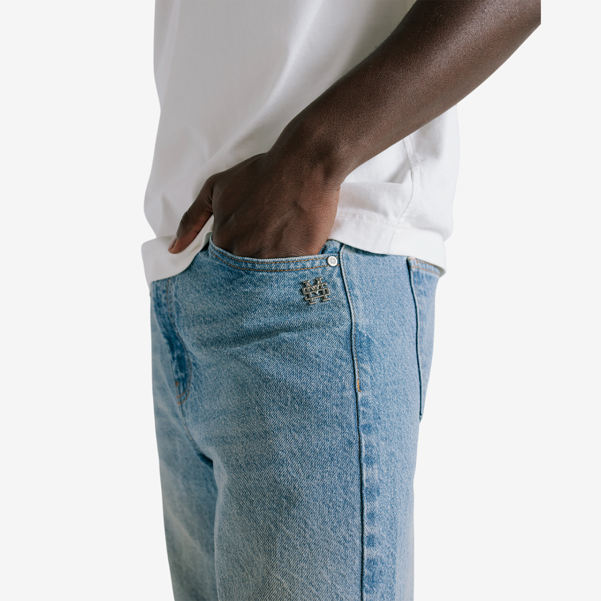 Monoic Wide Fit Jean Classic 'Washed Blue'