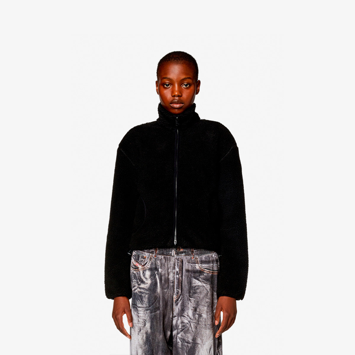 Women's Diesel Chaqueta Teddy con Logotipo Oval D F-Chibi 900