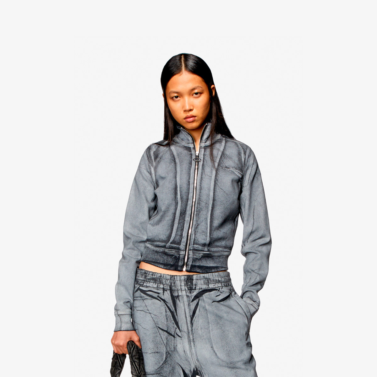 Women's Diesel Sudadera con cremallera de Track Denim D-Emy-S Track