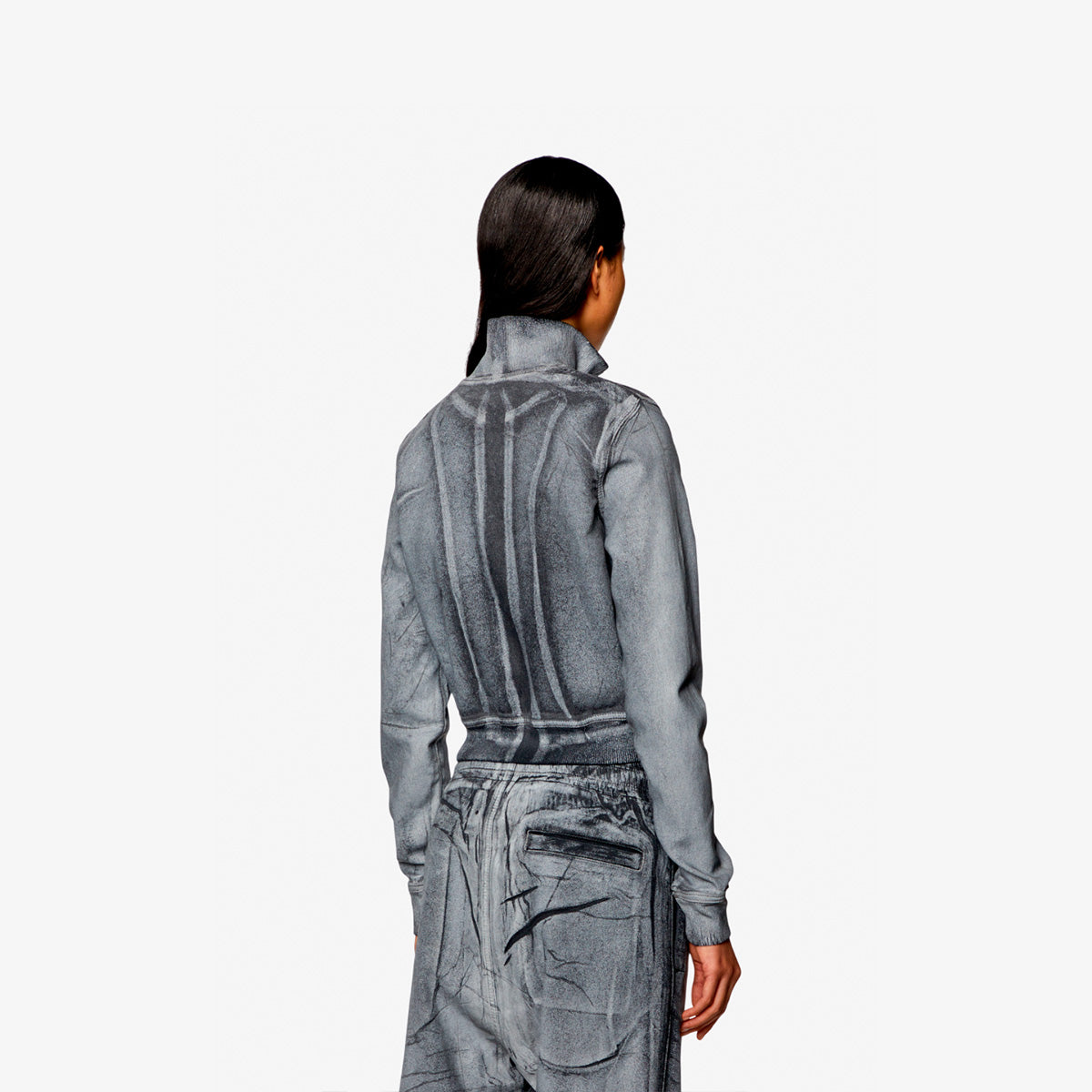 Women's Diesel Sudadera con cremallera de Track Denim D-Emy-S Track