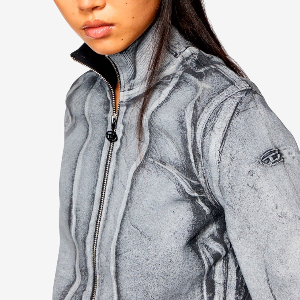 Women's Diesel Sudadera con cremallera de Track Denim D-Emy-S Track