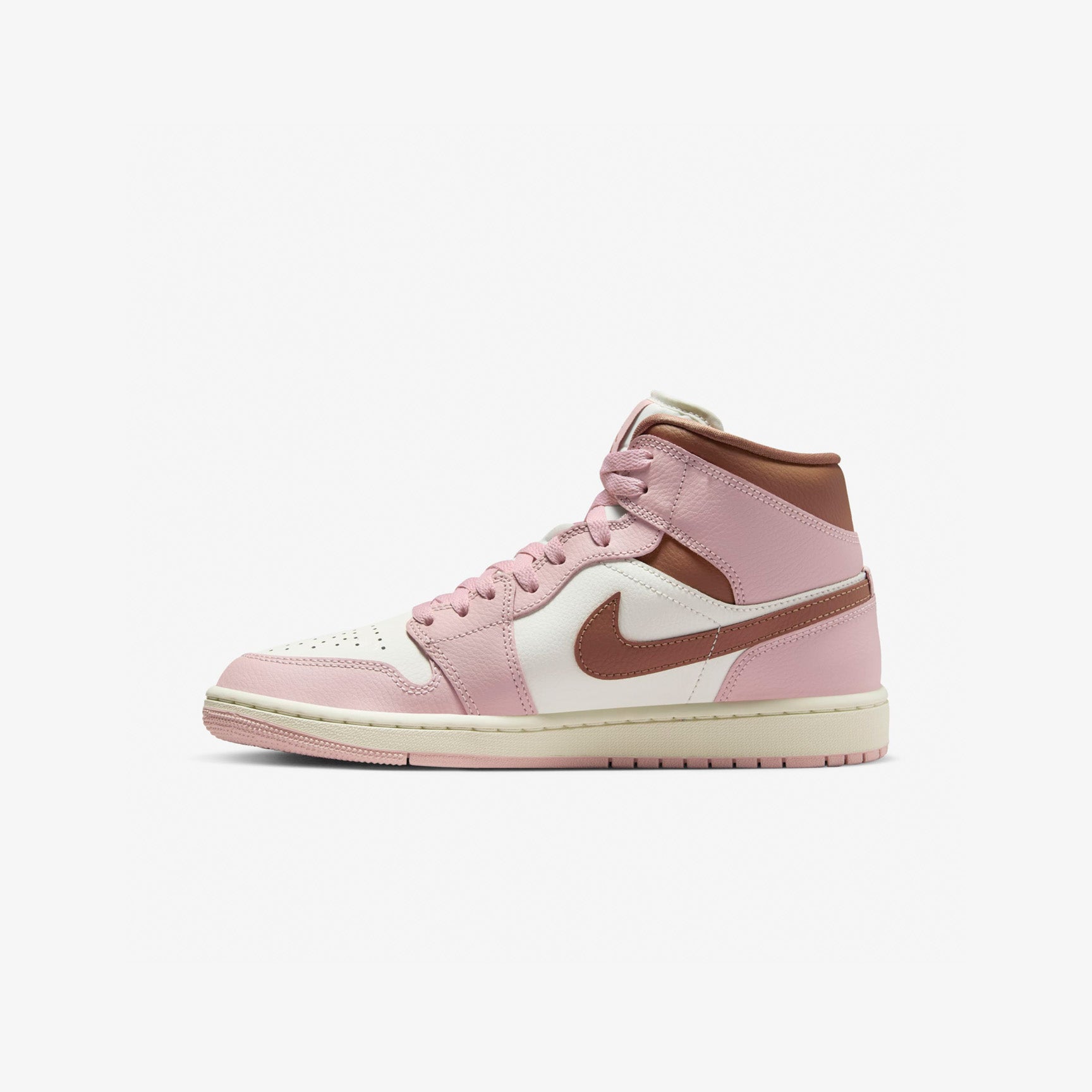 W Air Jordan 1 Mid Pink Oxford Brown | Broken Chains