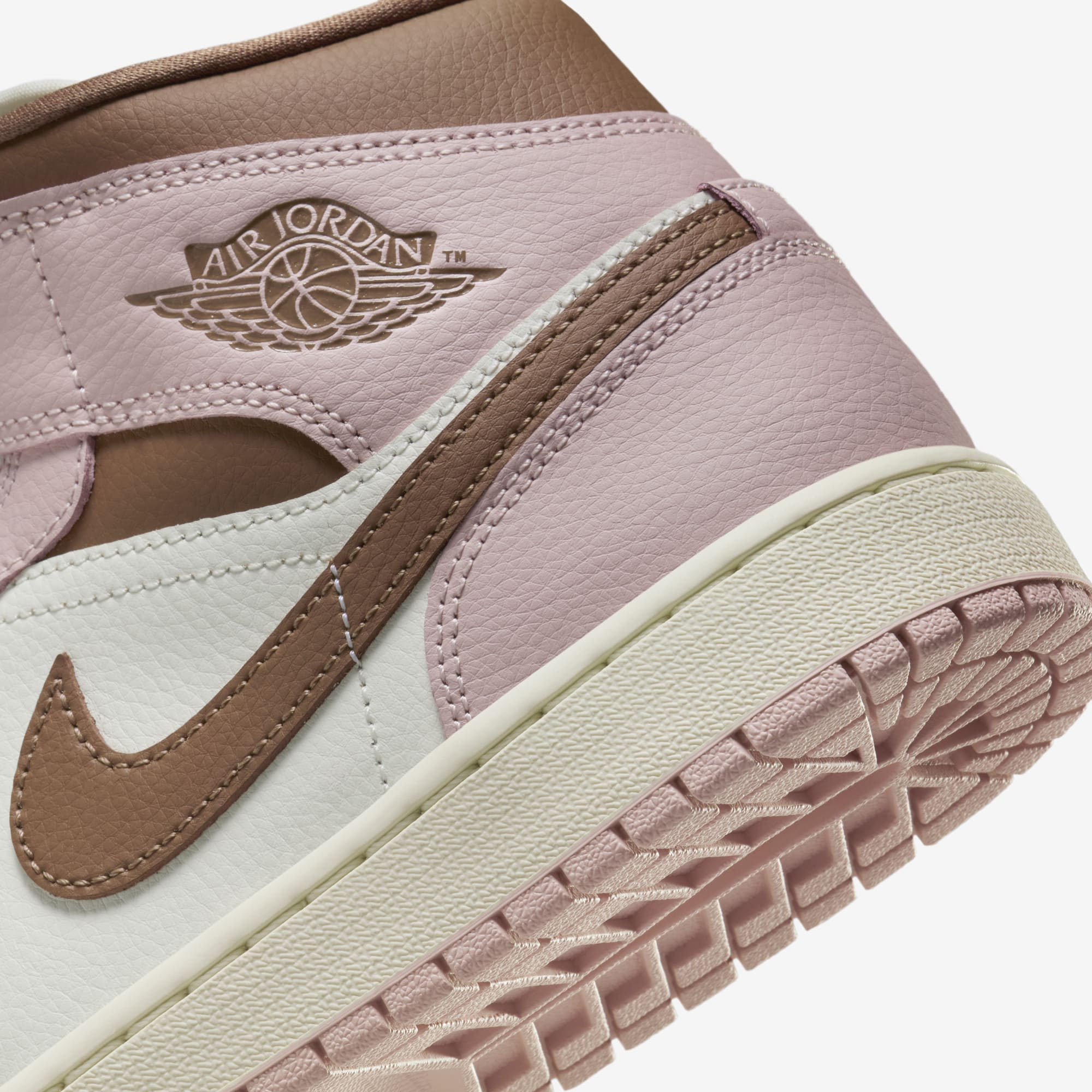 Women's Air Jordan 1 Mid 'Pink Oxford Brown'