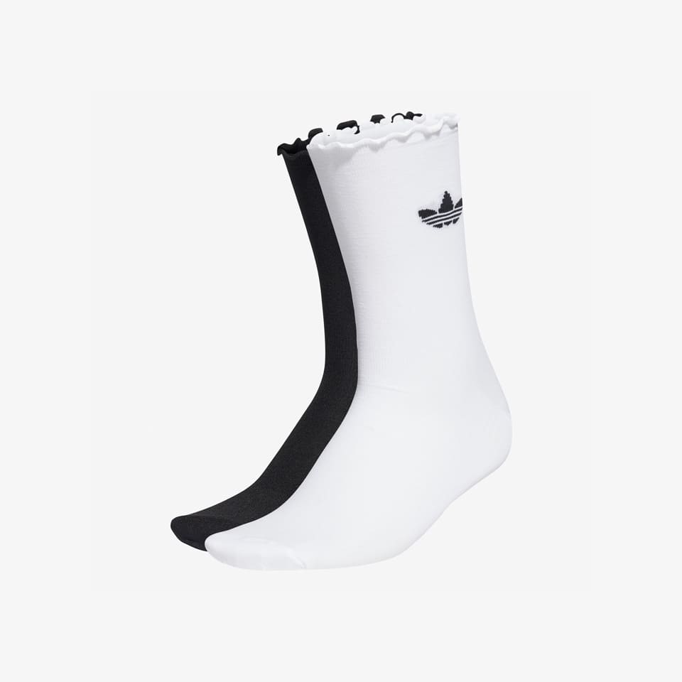 adidas Semi-Sheer Ruffle Crew Socks 2 Pairs