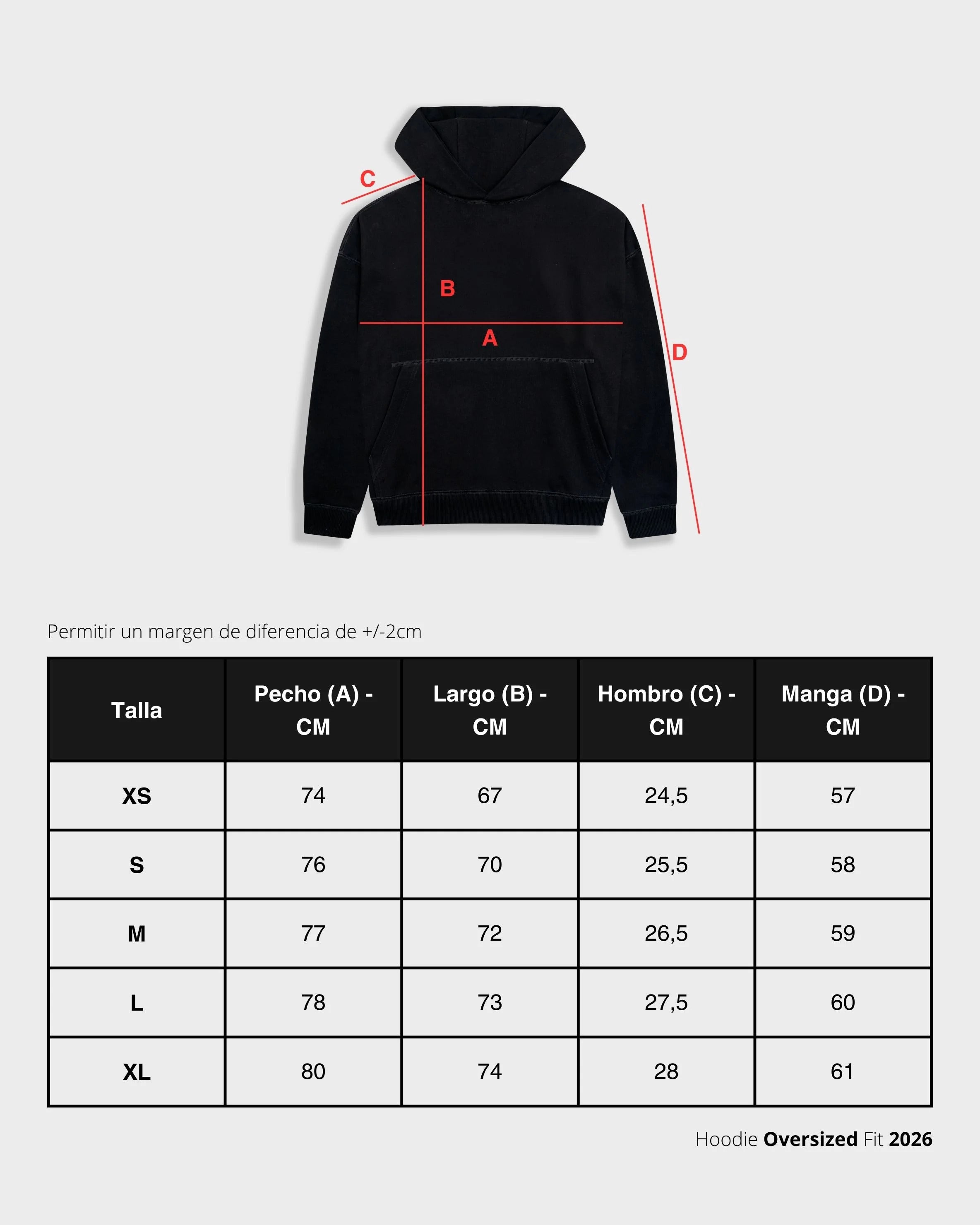 Monoic Hoodie Oversized MONOIC F.C 'Negro Oscuro'