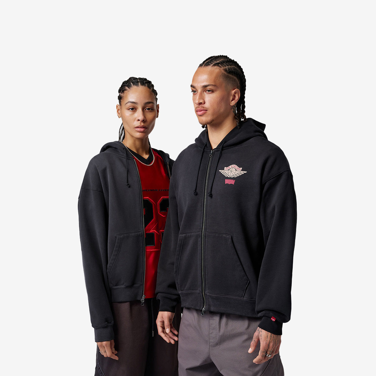 Jordan x Levi's Full-Zip Hoodie Black IM6734-010 | Broken Chains