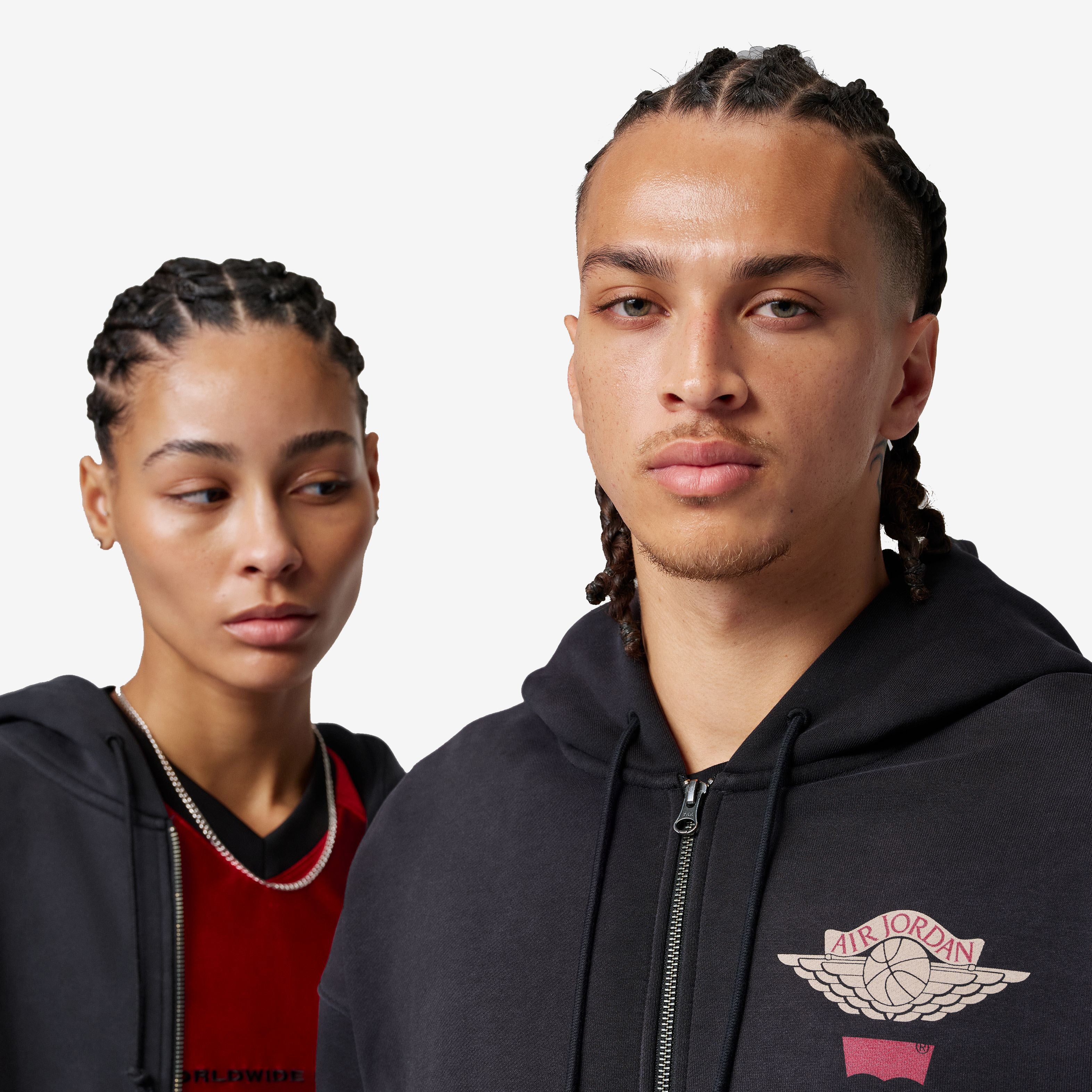 Jordan x Levi's Full-Zip Hoodie Black IM6734-010 | Broken Chains