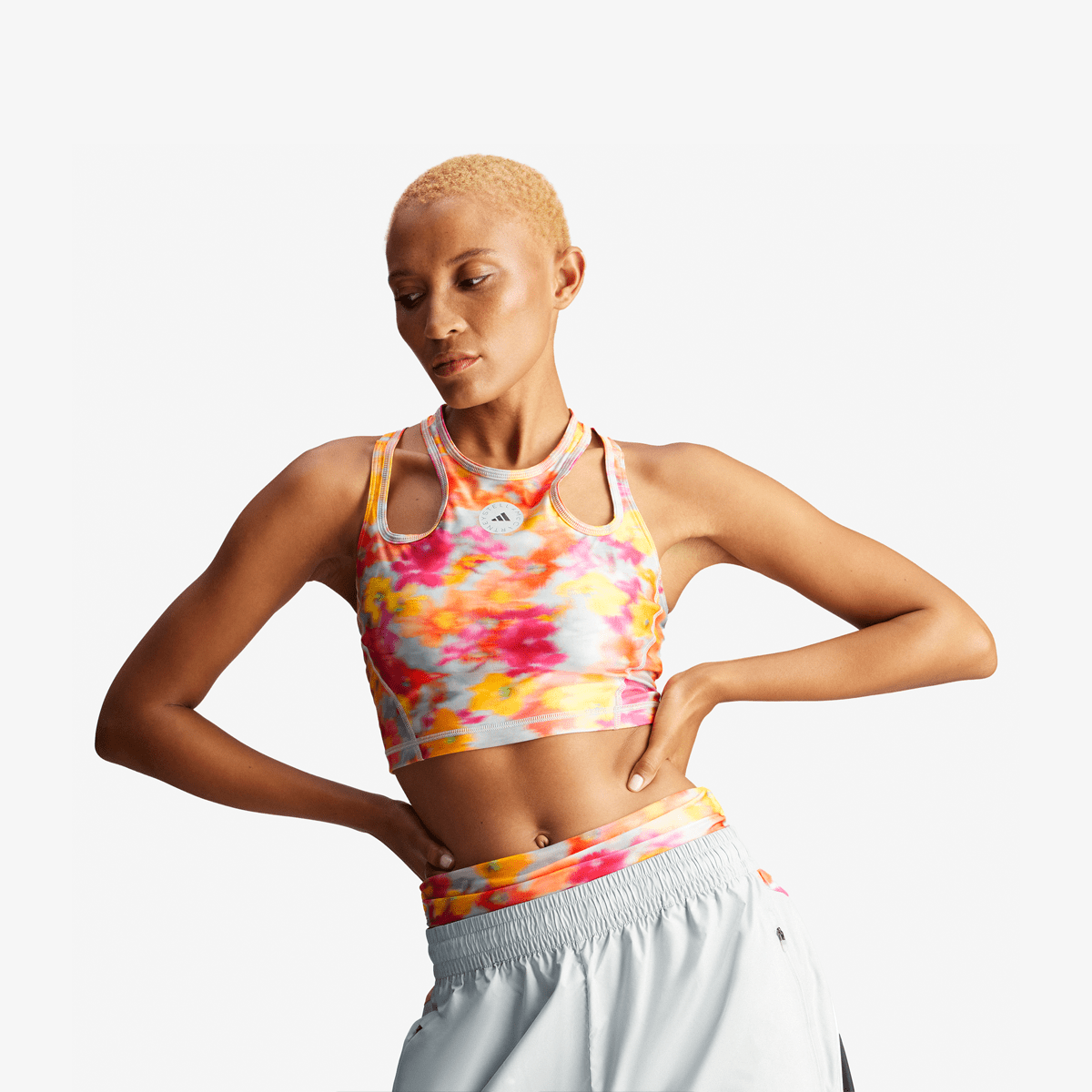Women's adidas by Stella McCartney TruePurpose Printed Shine Crop
