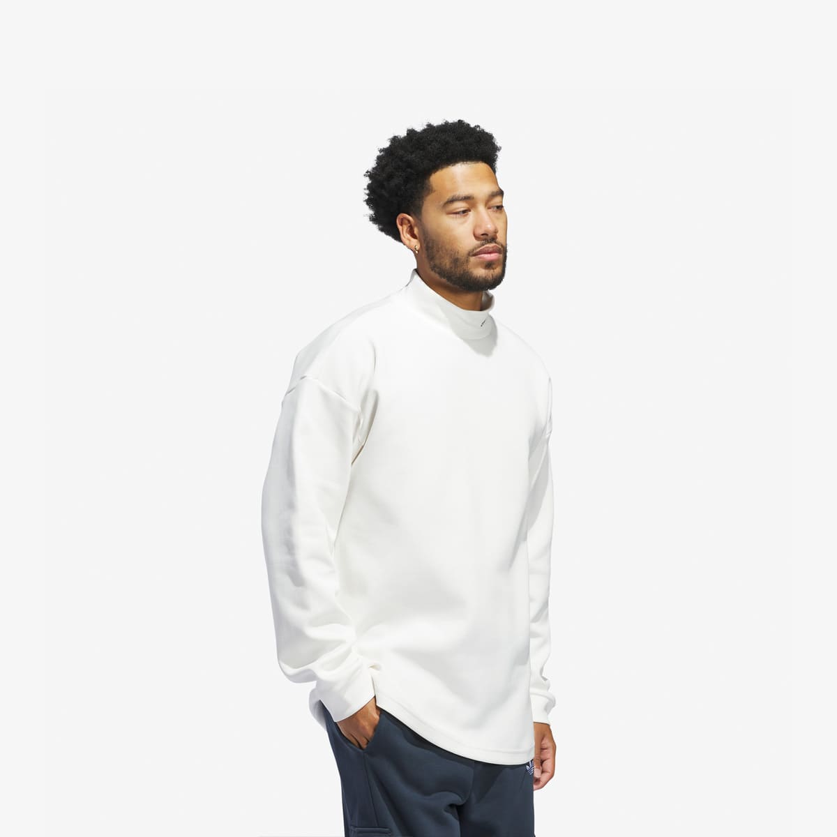 adidas Basketball Mock Neck Long-Sleeve Top