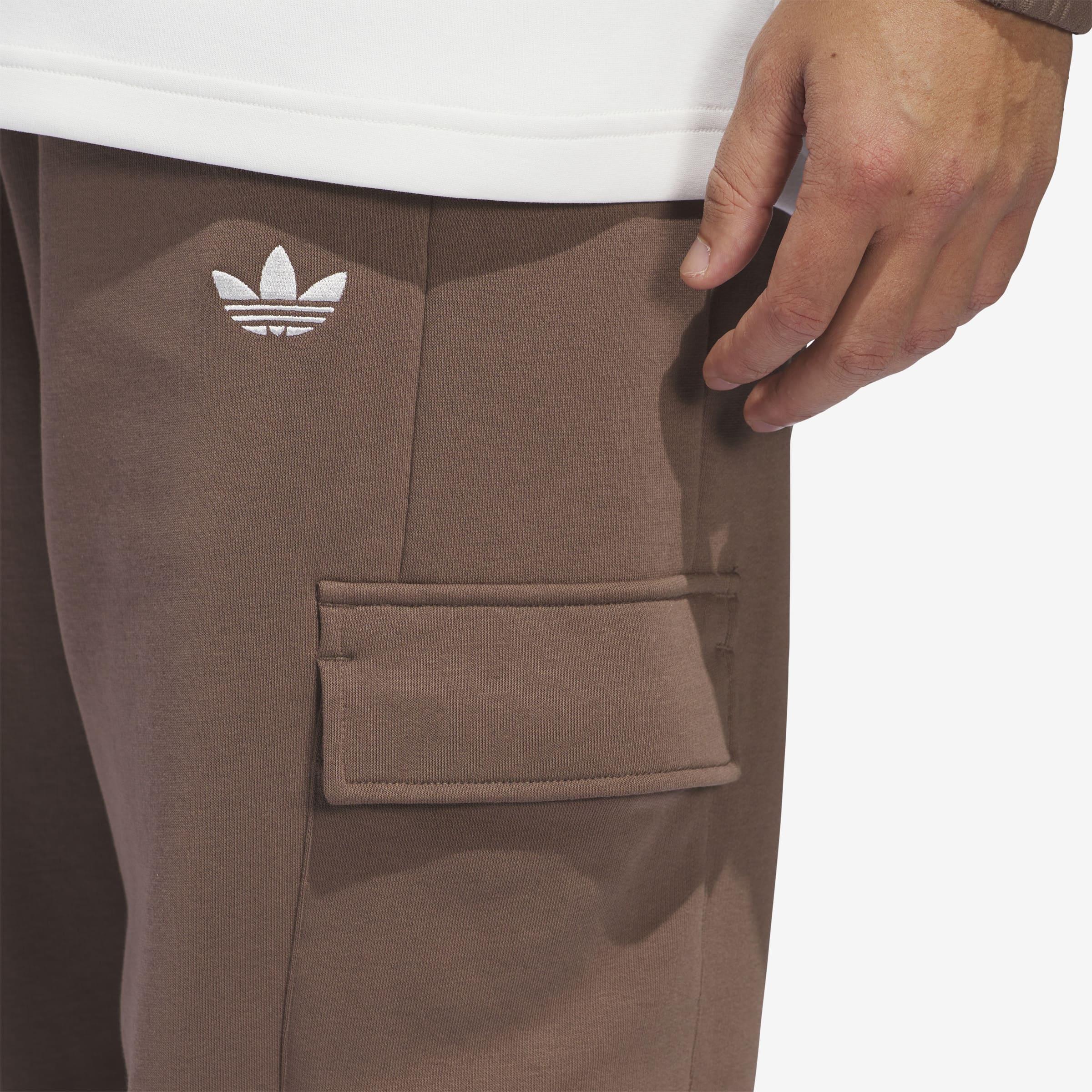 adidas Basketball Cargo Sweat Tracksuit Bottoms 'Brown'