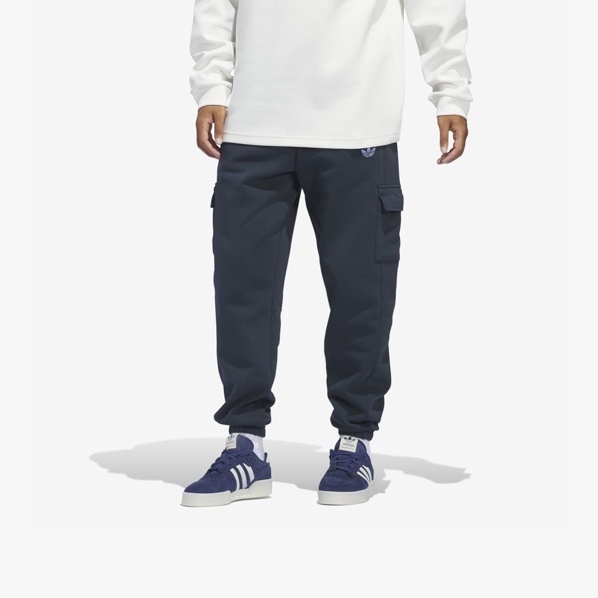 adidas Basketball Cargo Sweat Tracksuit Bottoms 'Aurora Ink'