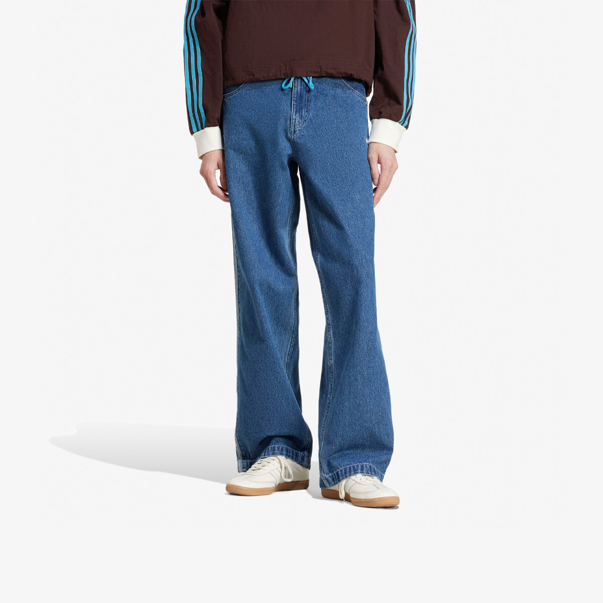 Women's adidas Adicolor Denim Firebird Pants 'Blue'