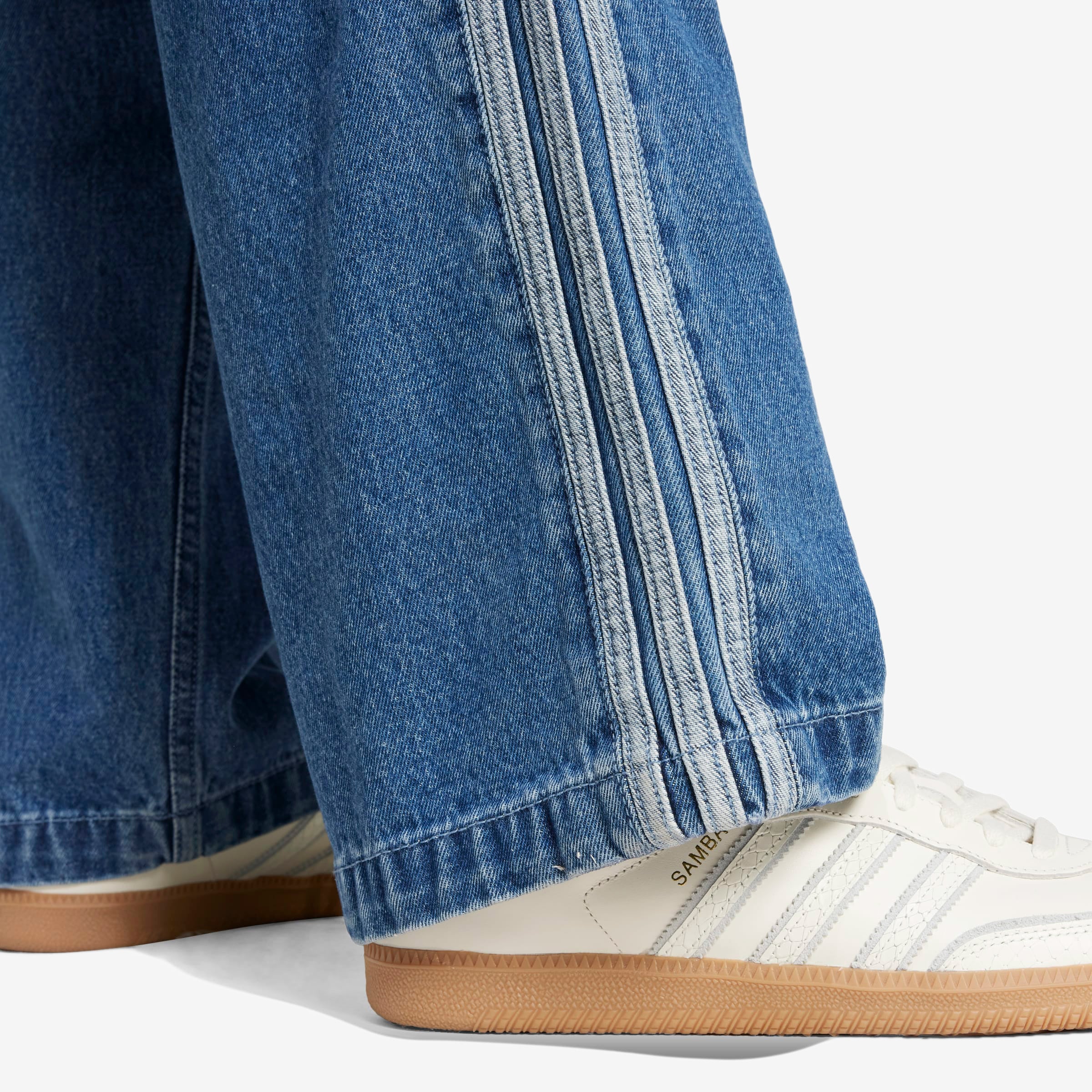 Women's adidas Adicolor Denim Firebird Pants 'Blue'