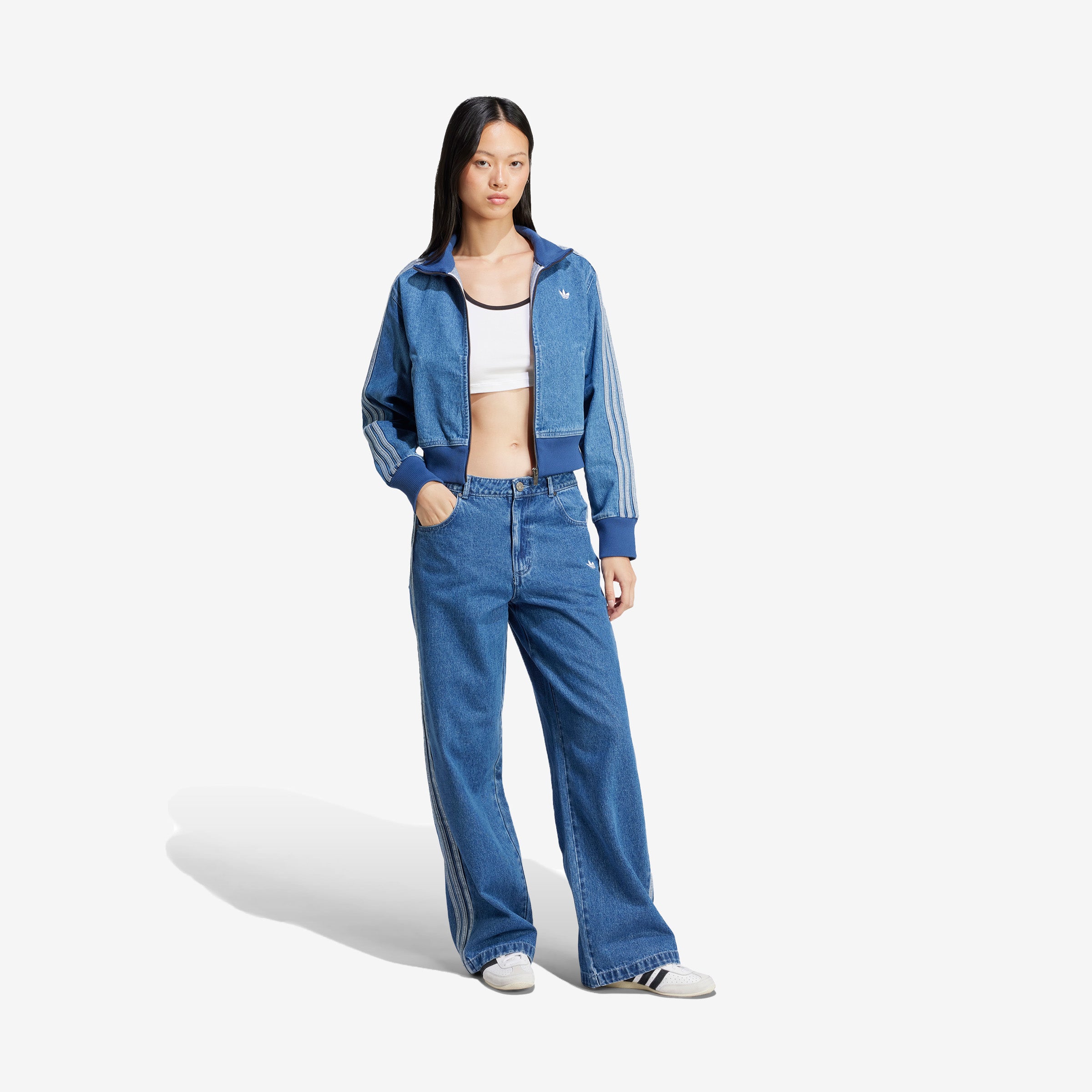 Women's adidas Adicolor Denim 3-Stripes Track Pants