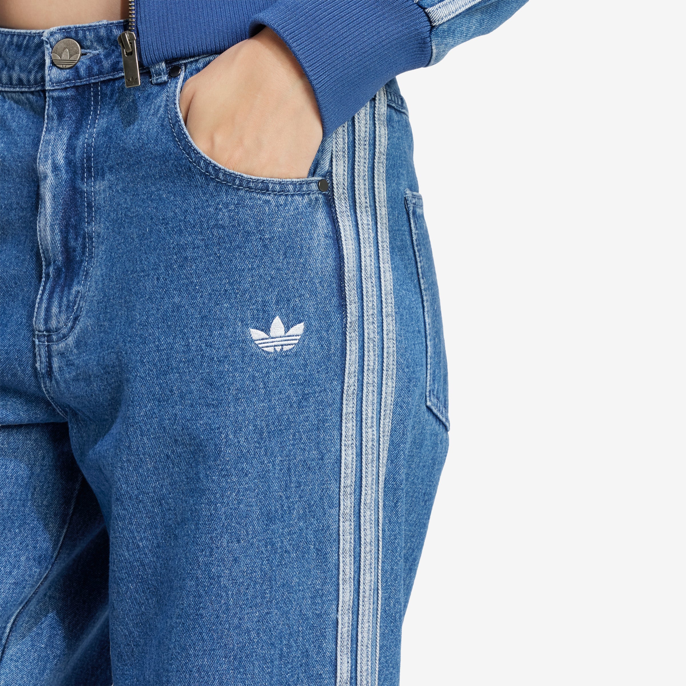Women's adidas Adicolor Denim 3-Stripes Track Pants