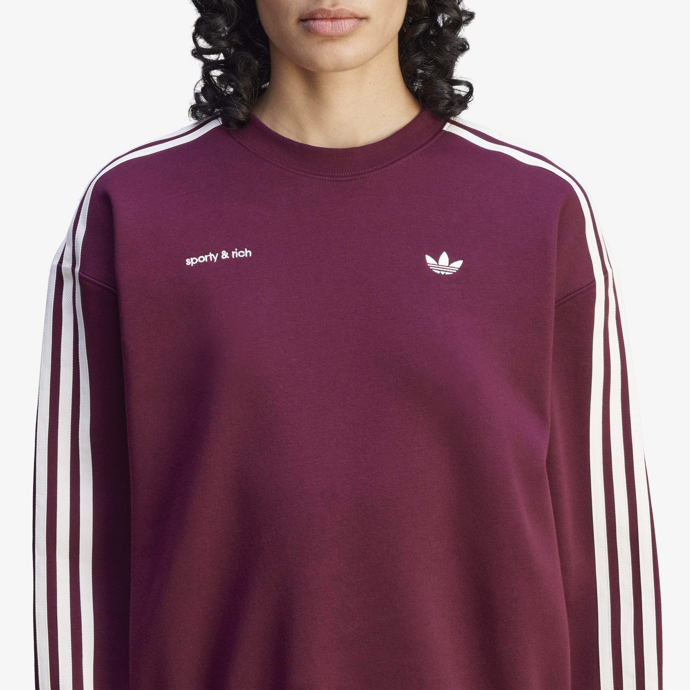 Women's adidas x Sporty & Rich Sweatshirt 'Burgundy'